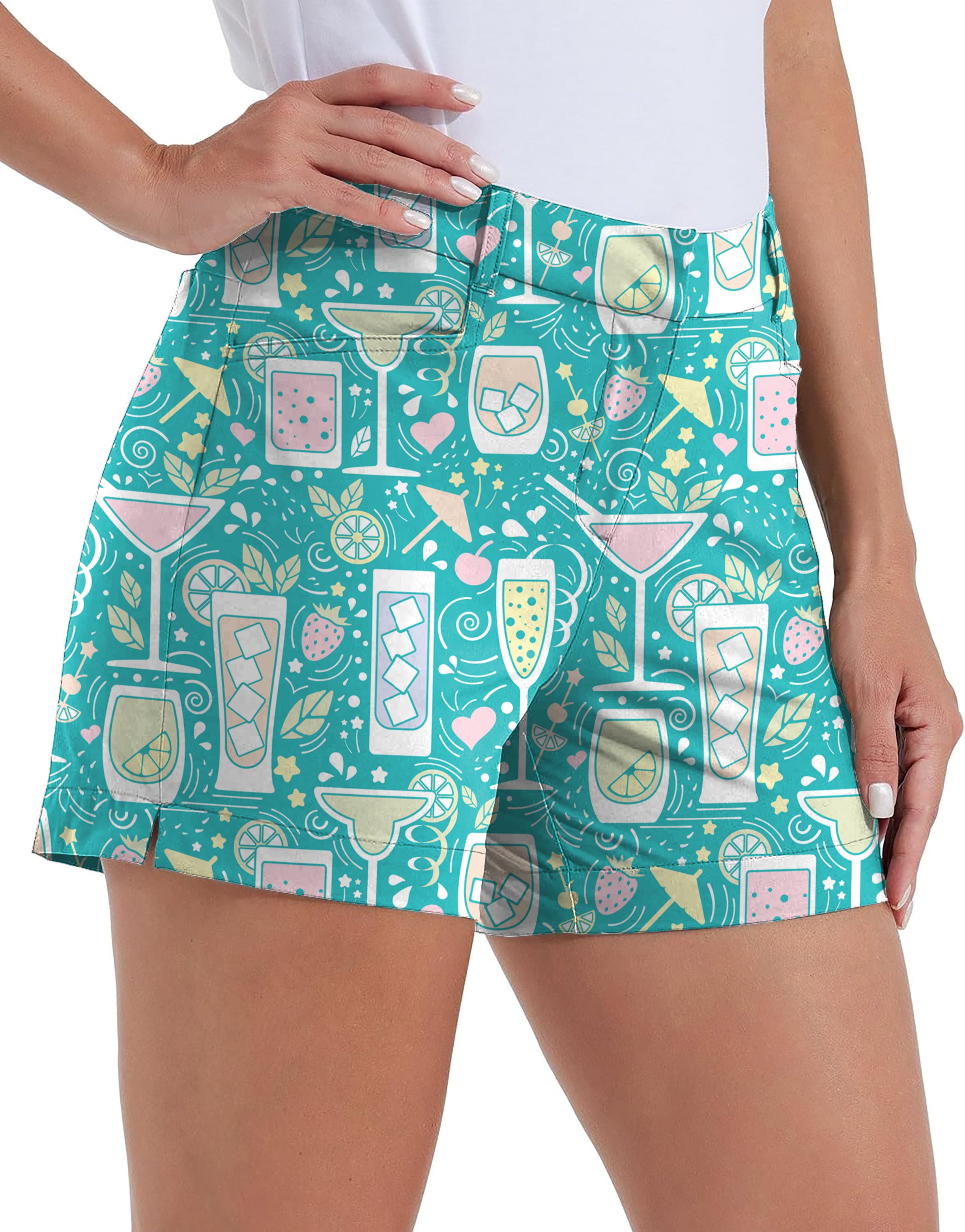 Cocktails Hello Summer Own Logo 4.5/7/10" Golf Shorts Quick-Drying Woman Outdoor Casual Shorts With Pockets Waterproof