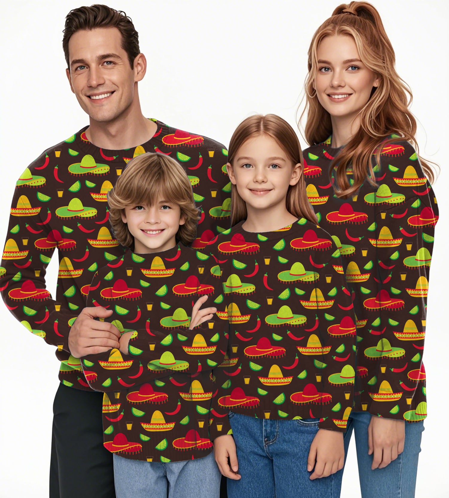 Taco Tuesday Crewneck Pullover Ugly Sweater Men Women boy girl family