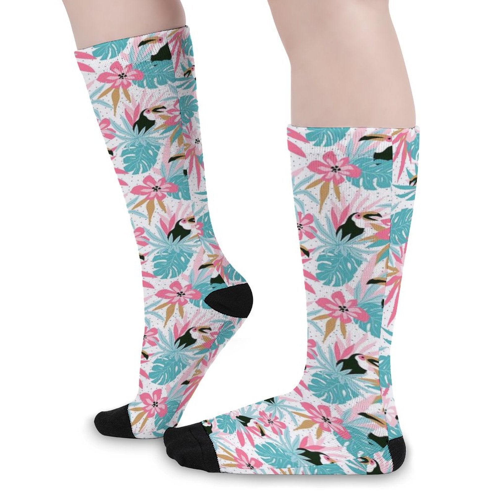 Floral Toucan Prined socks Gifts for Men Women