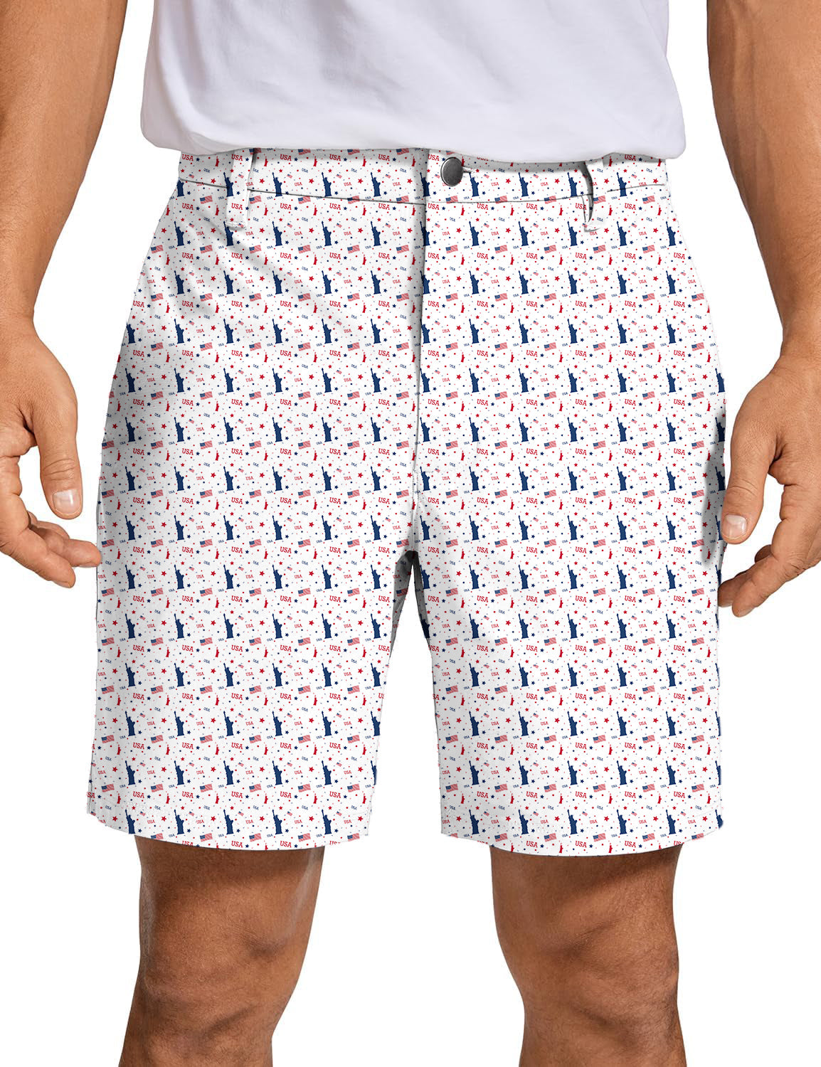 Men Statue of Liberty Golf Shorts