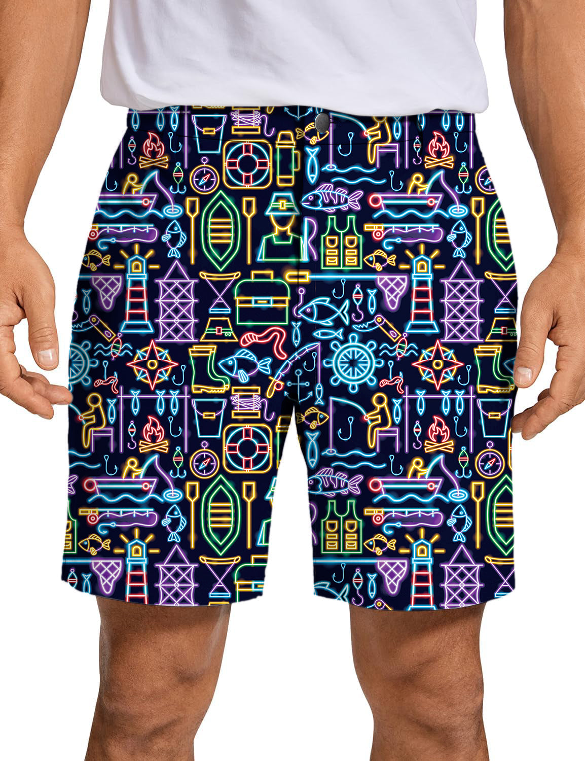 Men's Neon Fisherman Golf Shorts