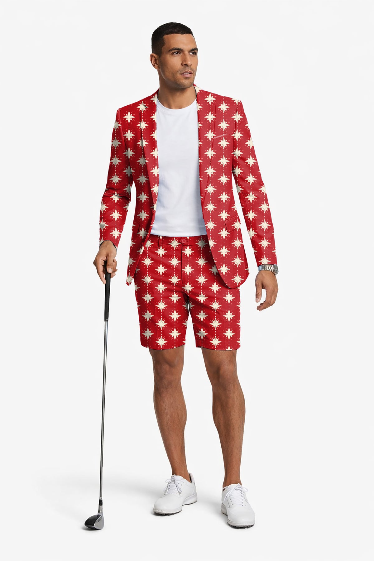 Christmas Star Men's Party Costumes-Theme Party 2pcs Suit set-Blazer Shorts