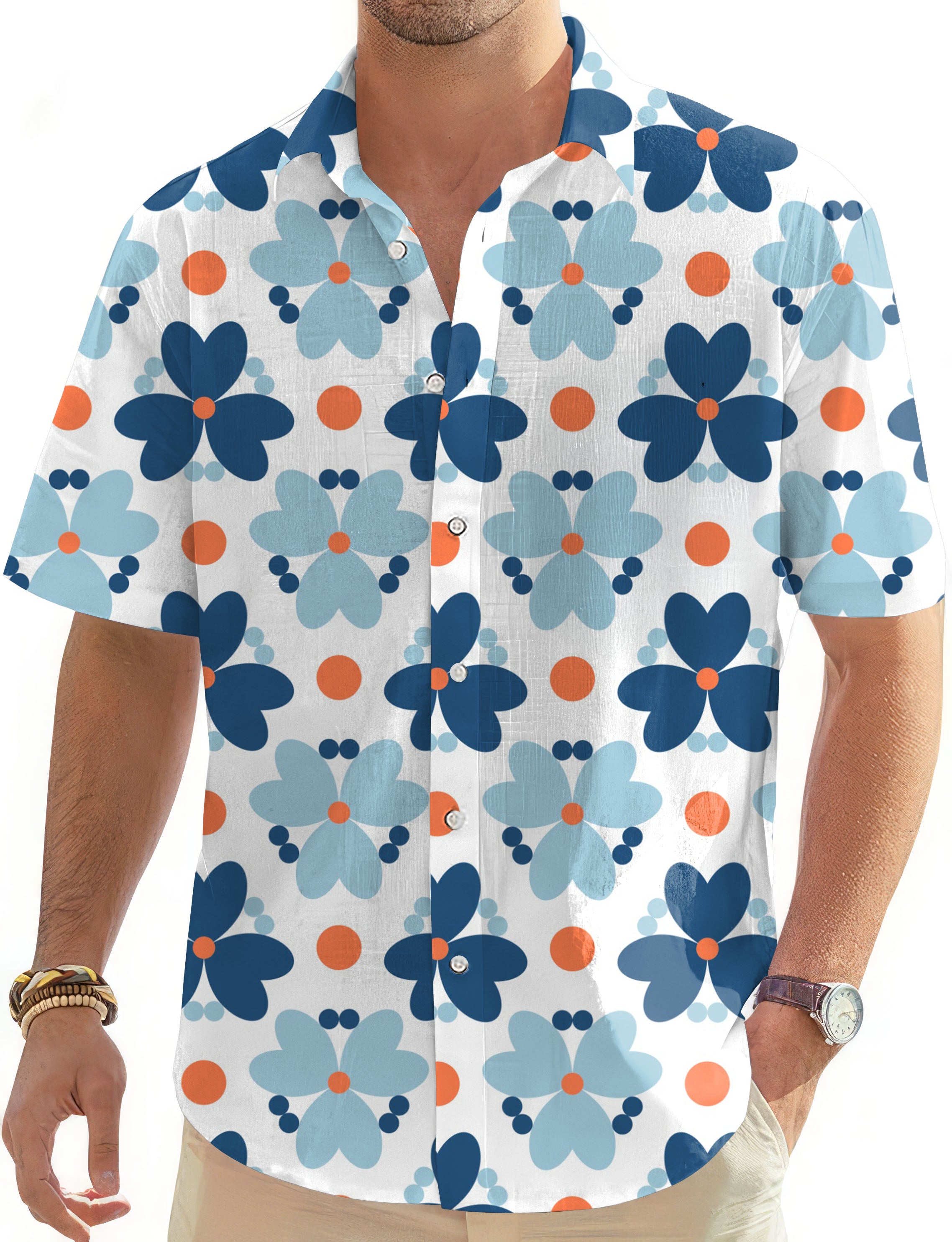 Modern Golfer-Men's Golf Hawaiian Shirts Button Down Shirt