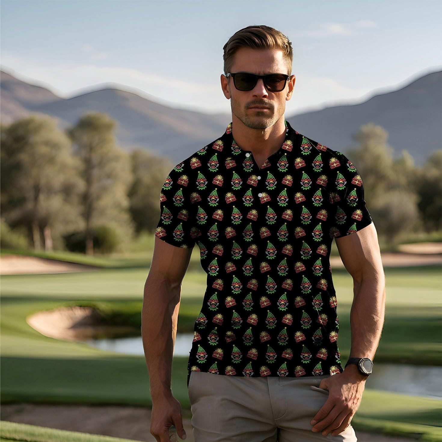 Men's Neon Elves golf polo