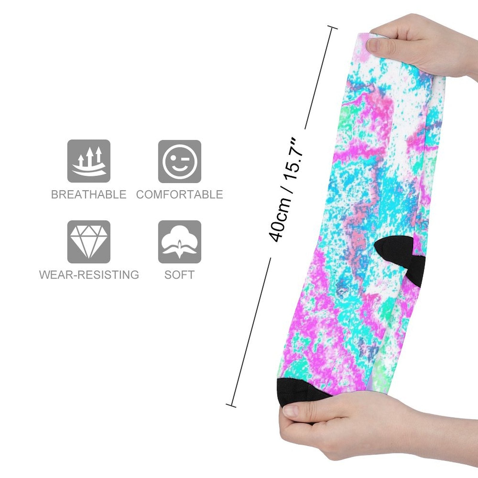 vintage fractal Prined socks Gifts for Men Women