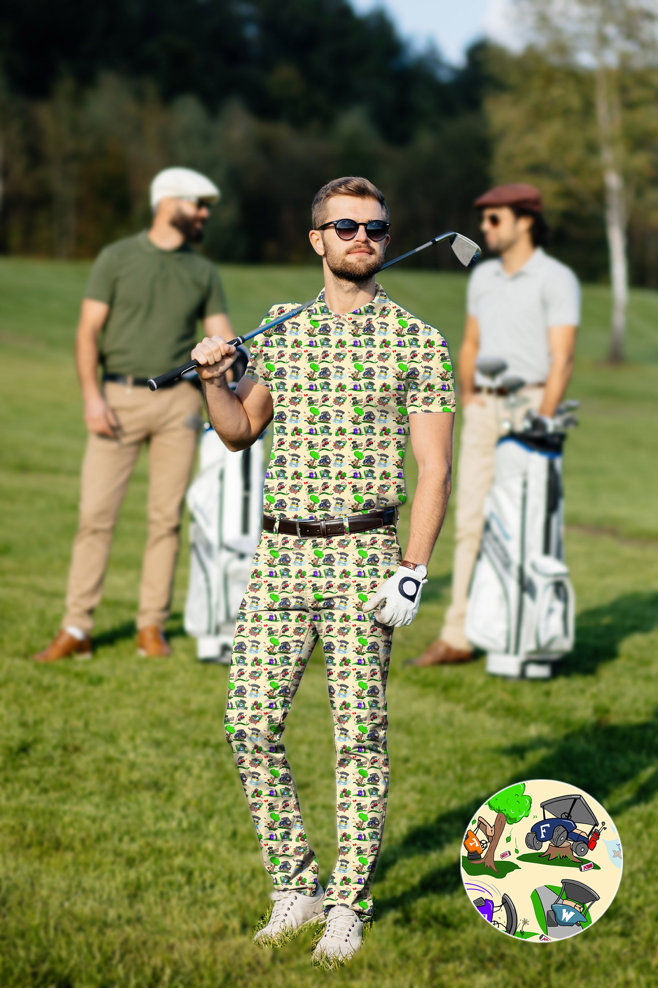 Men's Golf Set Polo+Pants Don’t Drink & Drive Designer style