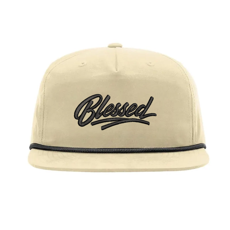 3D Embroidered Blessed Script Embroidery Name Hats
