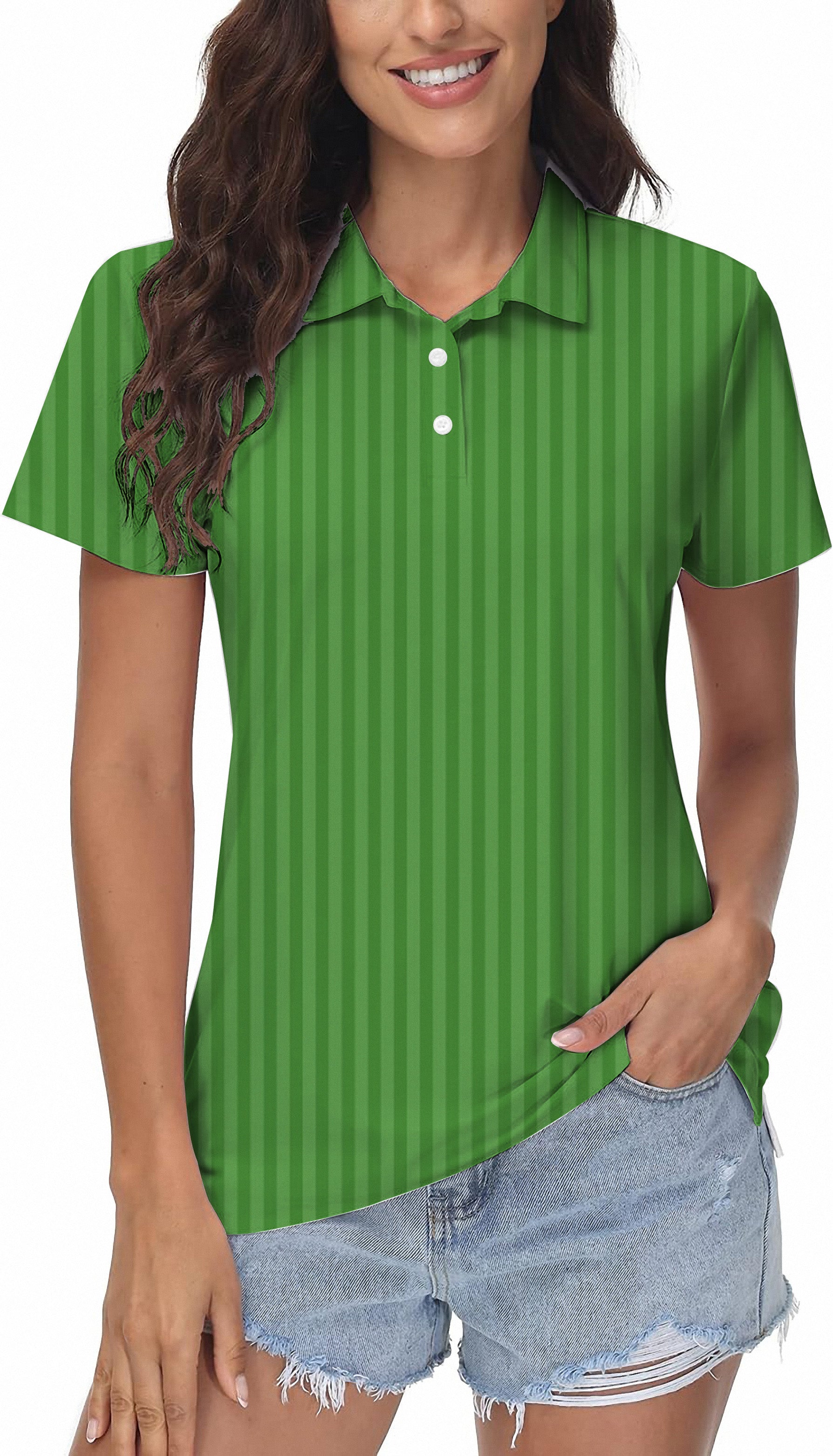 green ball Women's Golf Polo