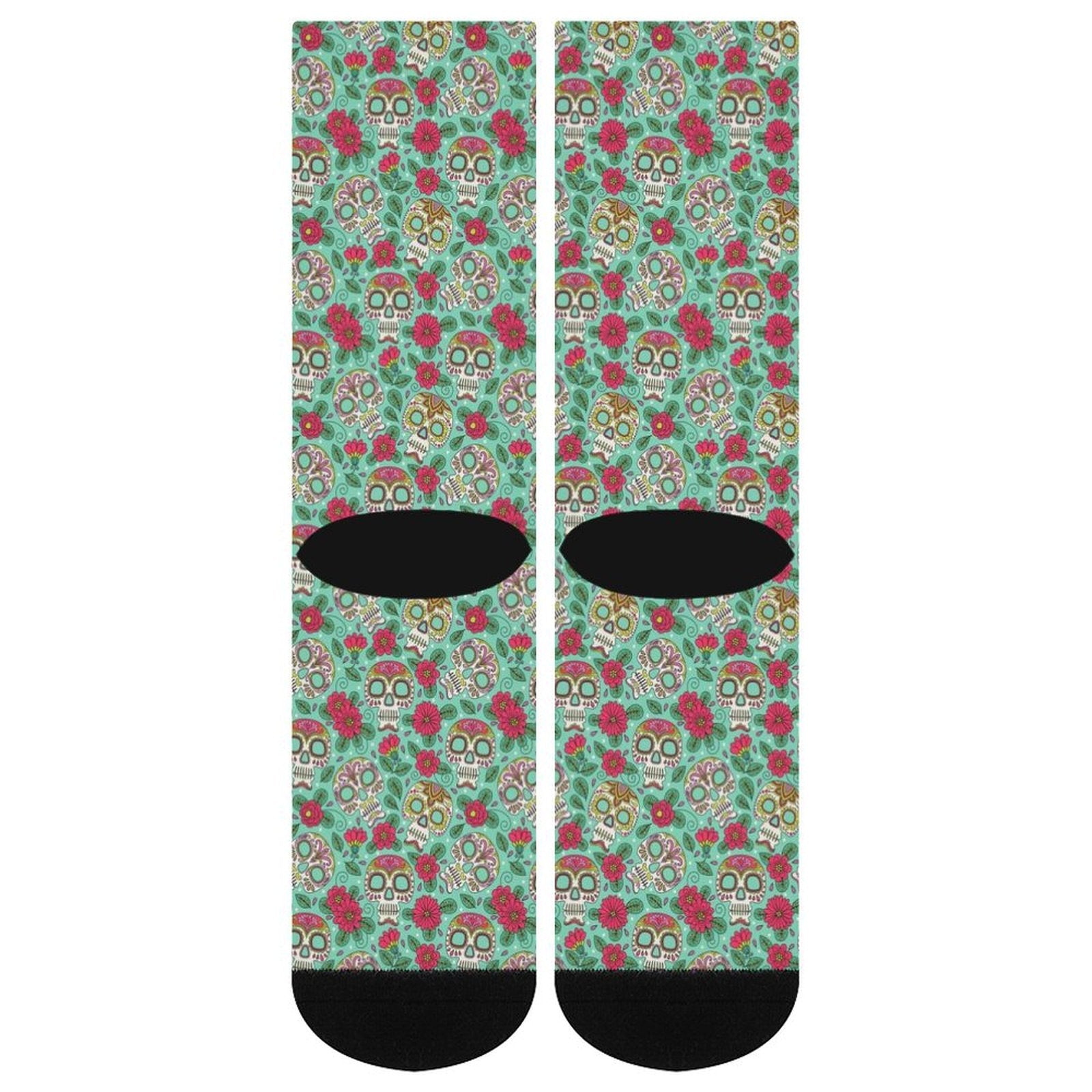 Skull and Rose Prined socks Gifts for Men Women