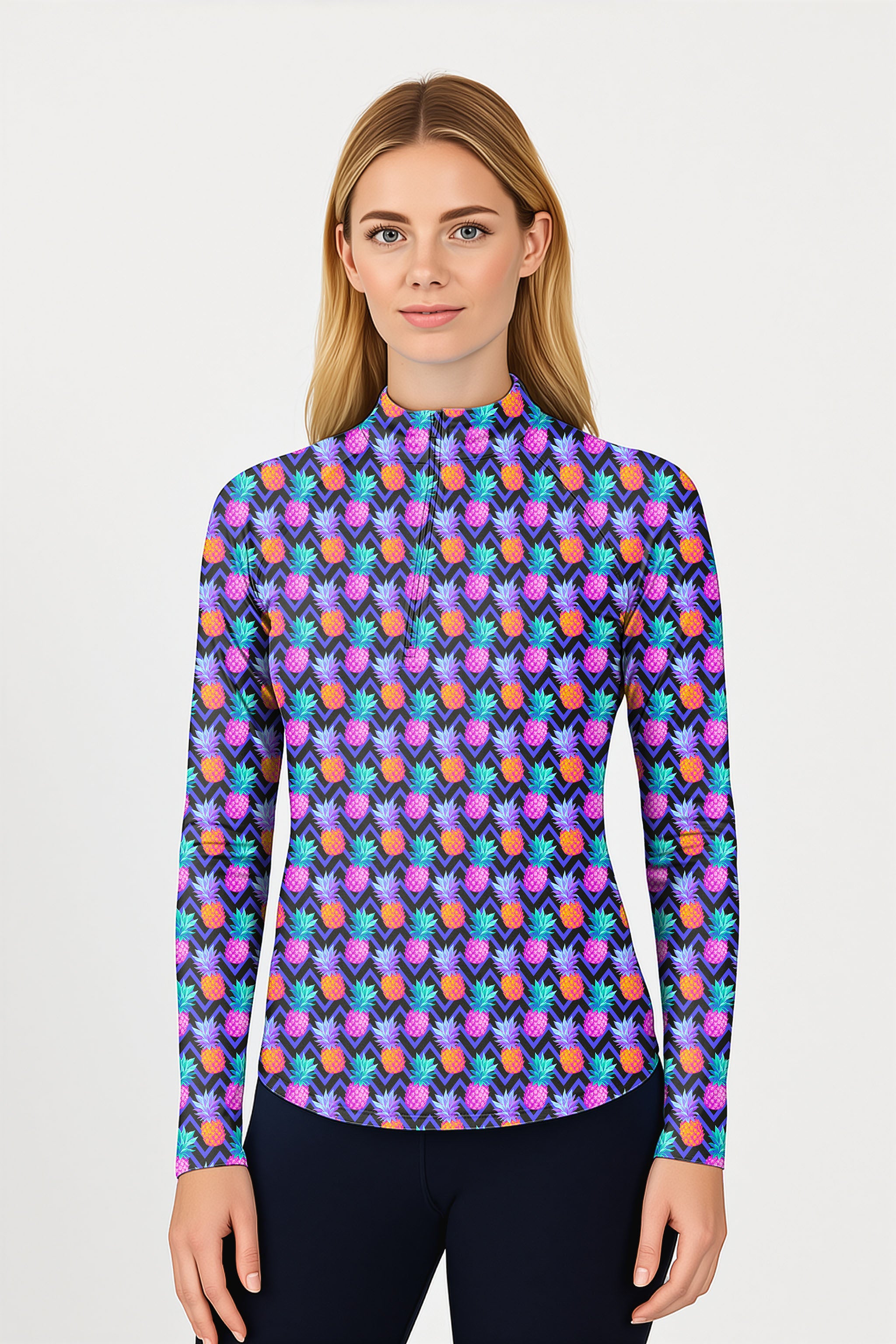 Pineapple Women's Golf Active 3/4 Zip Top