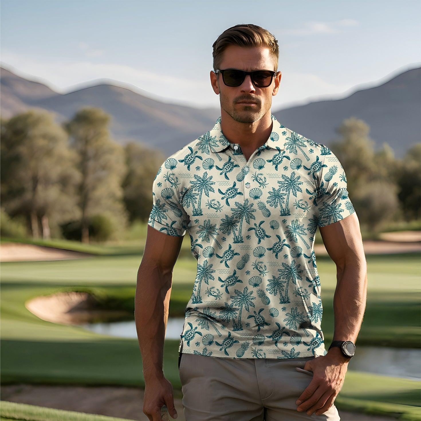 Men's golf tortoise polo