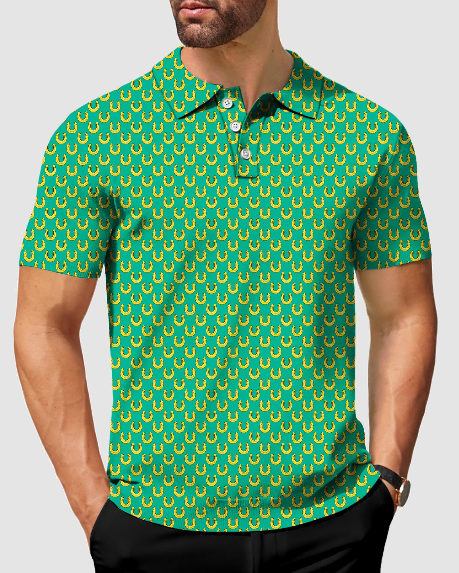 Men's horseshoe Golf Polo