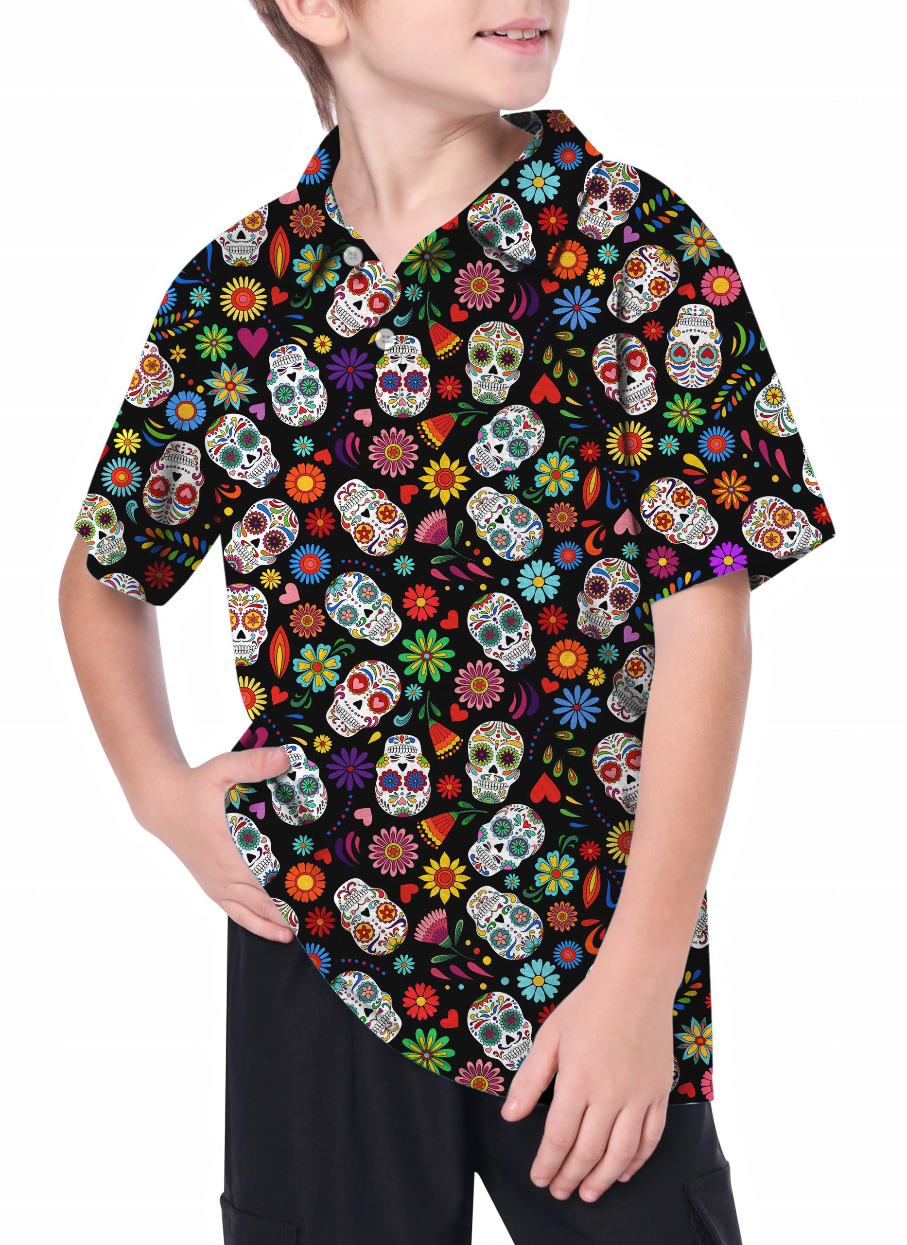 Youth Fiesta Feeling skull Golf Polo