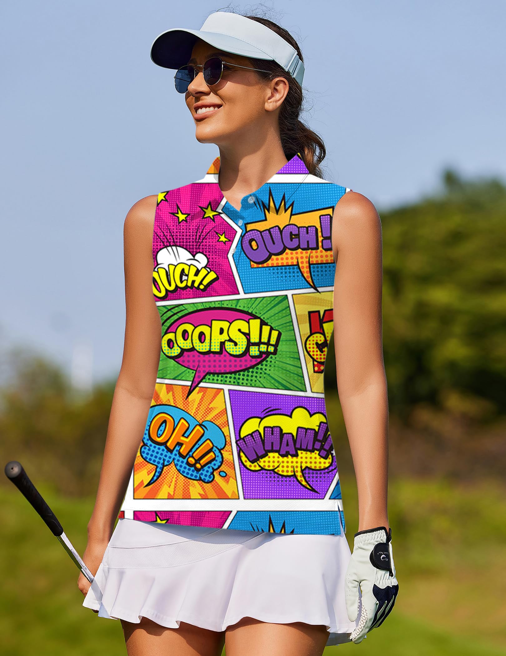 OUCH crash Women's golf Sleeveless shirt