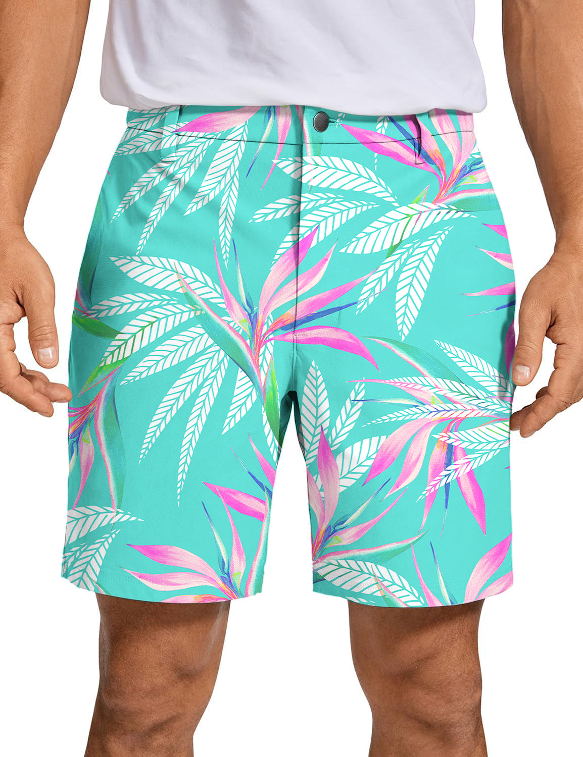 Men's Tropical leaves Golf Shorts