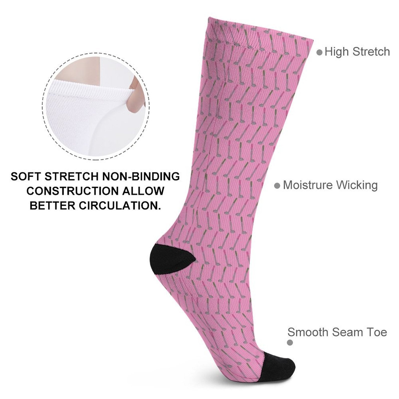 golf club Prined socks Gifts for Men Women