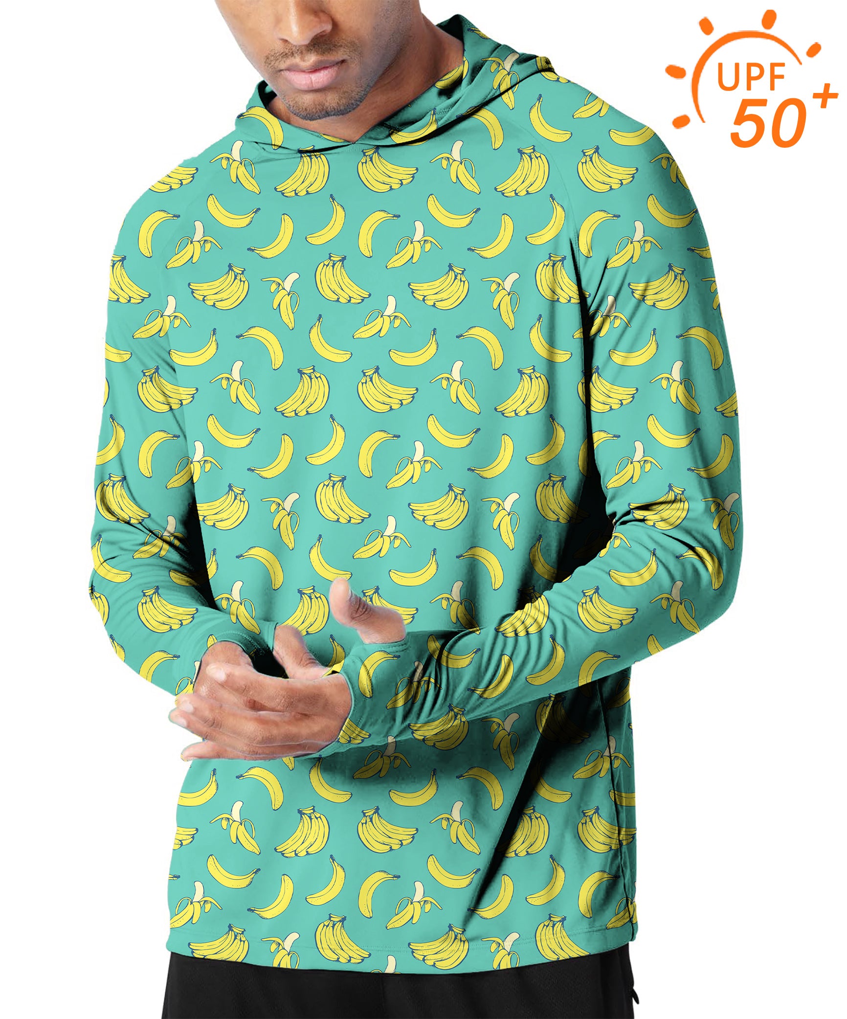 Men's Outdoor Banana Summer Golf Sun Protection Slim Fit  hoodies