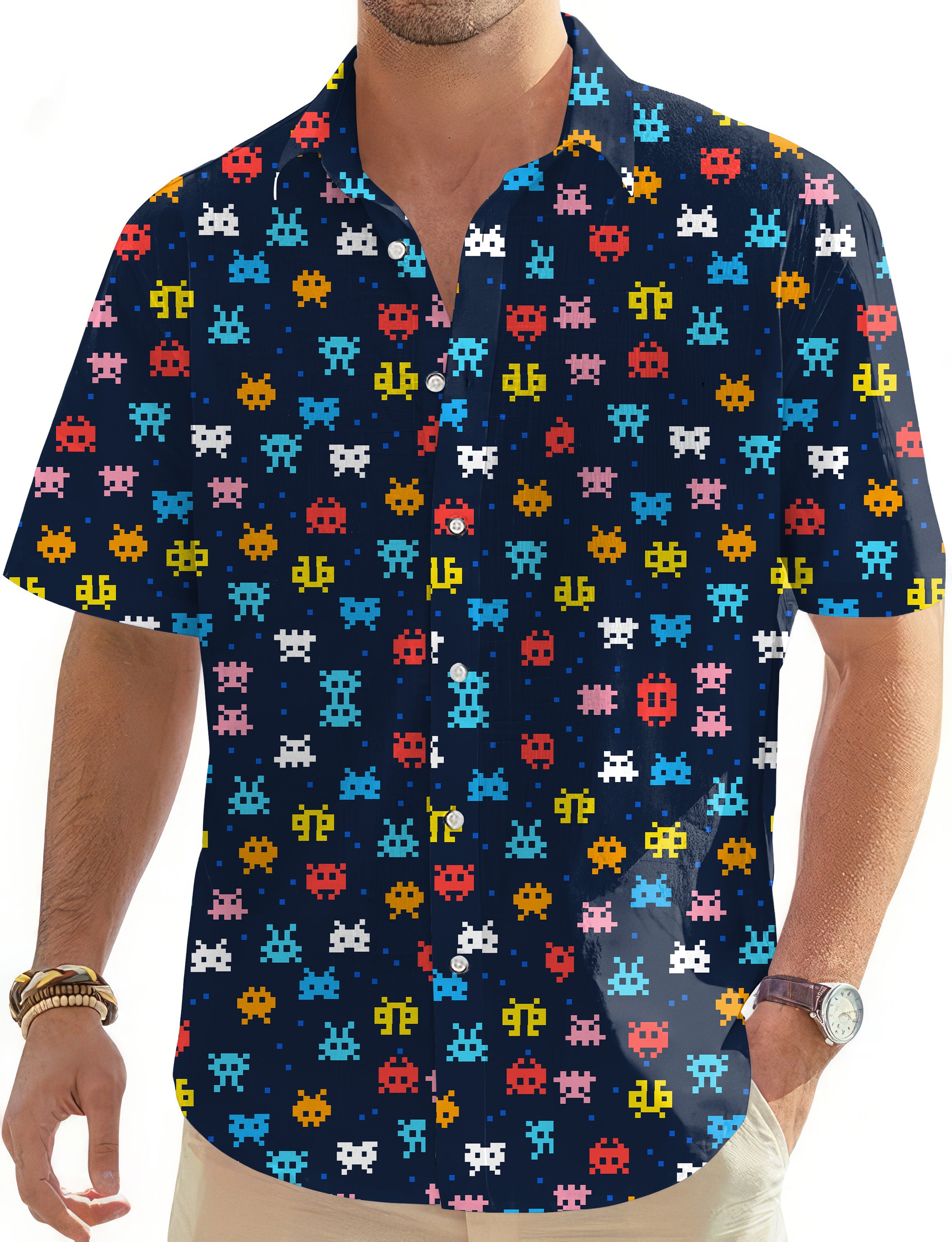 Good Ol Game-Men's Golf Hawaiian Shirts Button Down Shirt