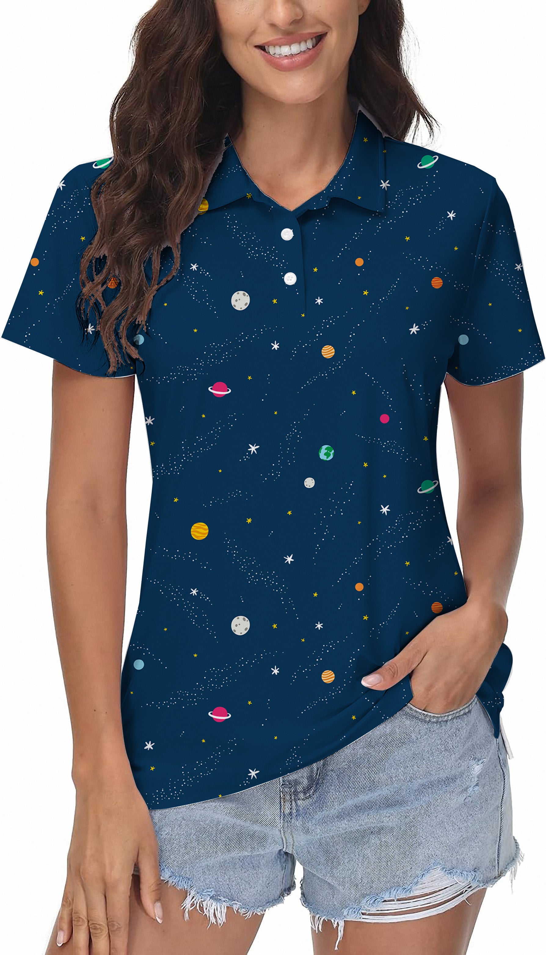 Space Women's Golf Polo