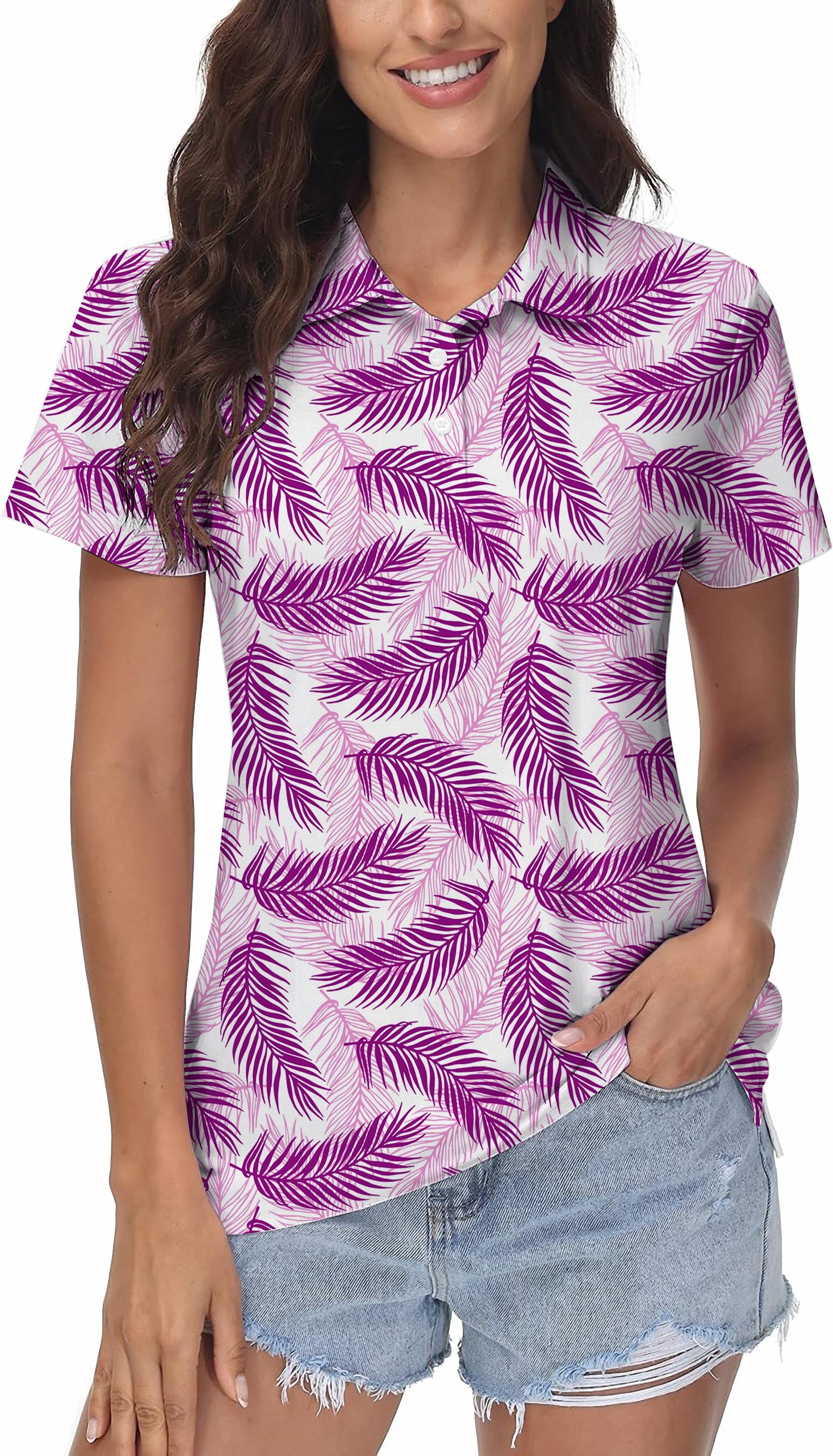 Purple Palms Women's Golf Polo