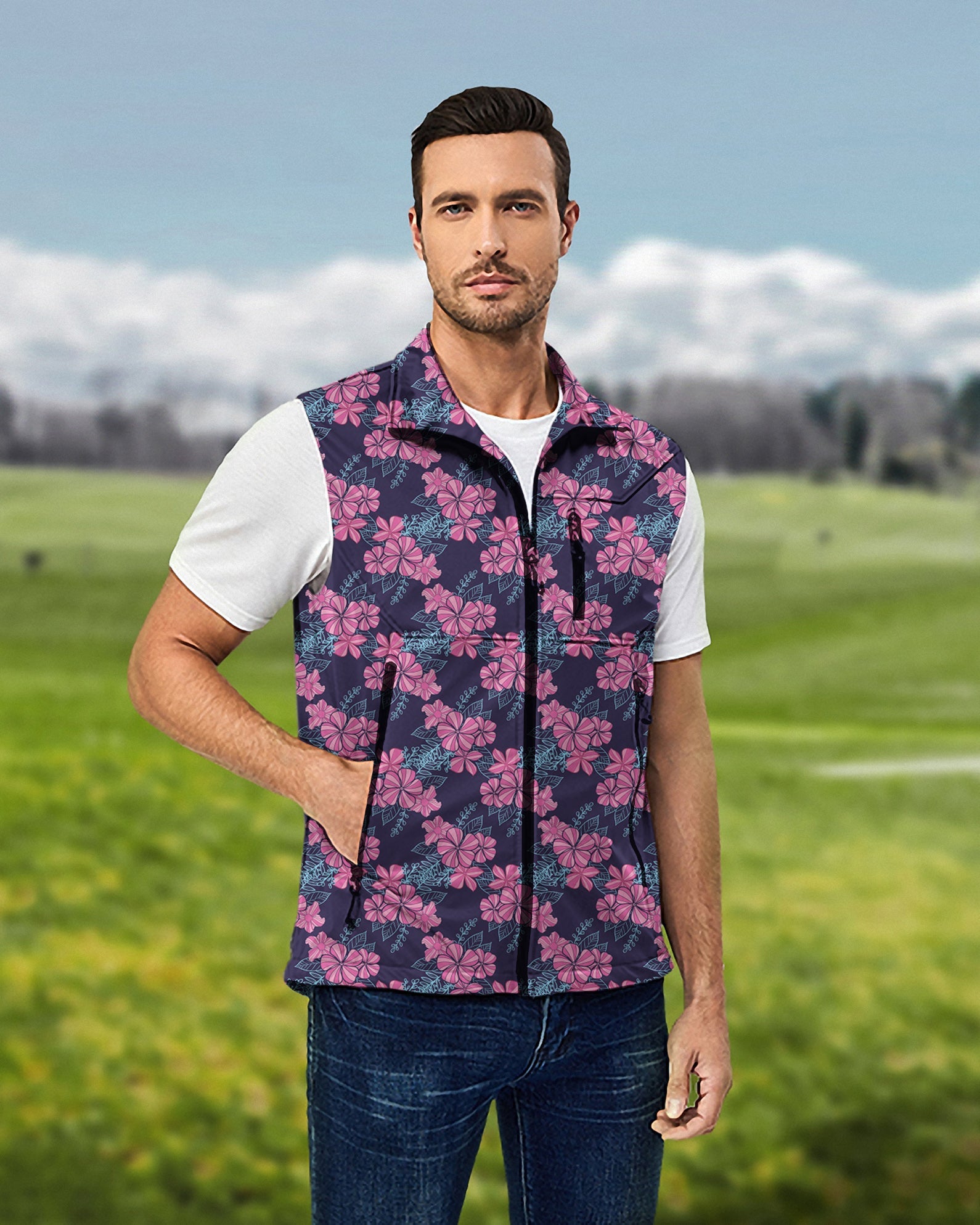 Men's Blossom Burst Lightweight Waterproof Softshell Vest
