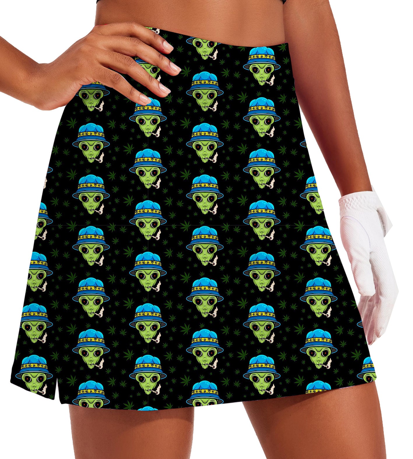 Women's Smokin' Galactic Golf Skirts Inner Shorts Pocket