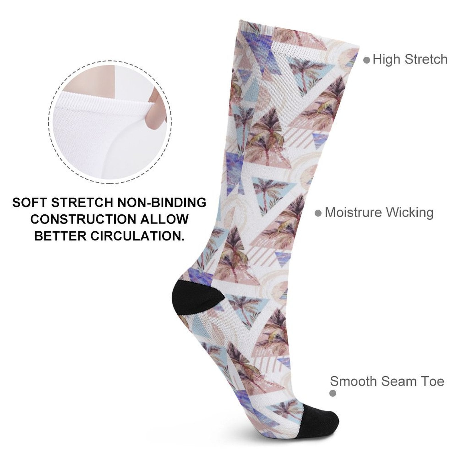Cali Palm tree Prined socks Gifts for Men Women
