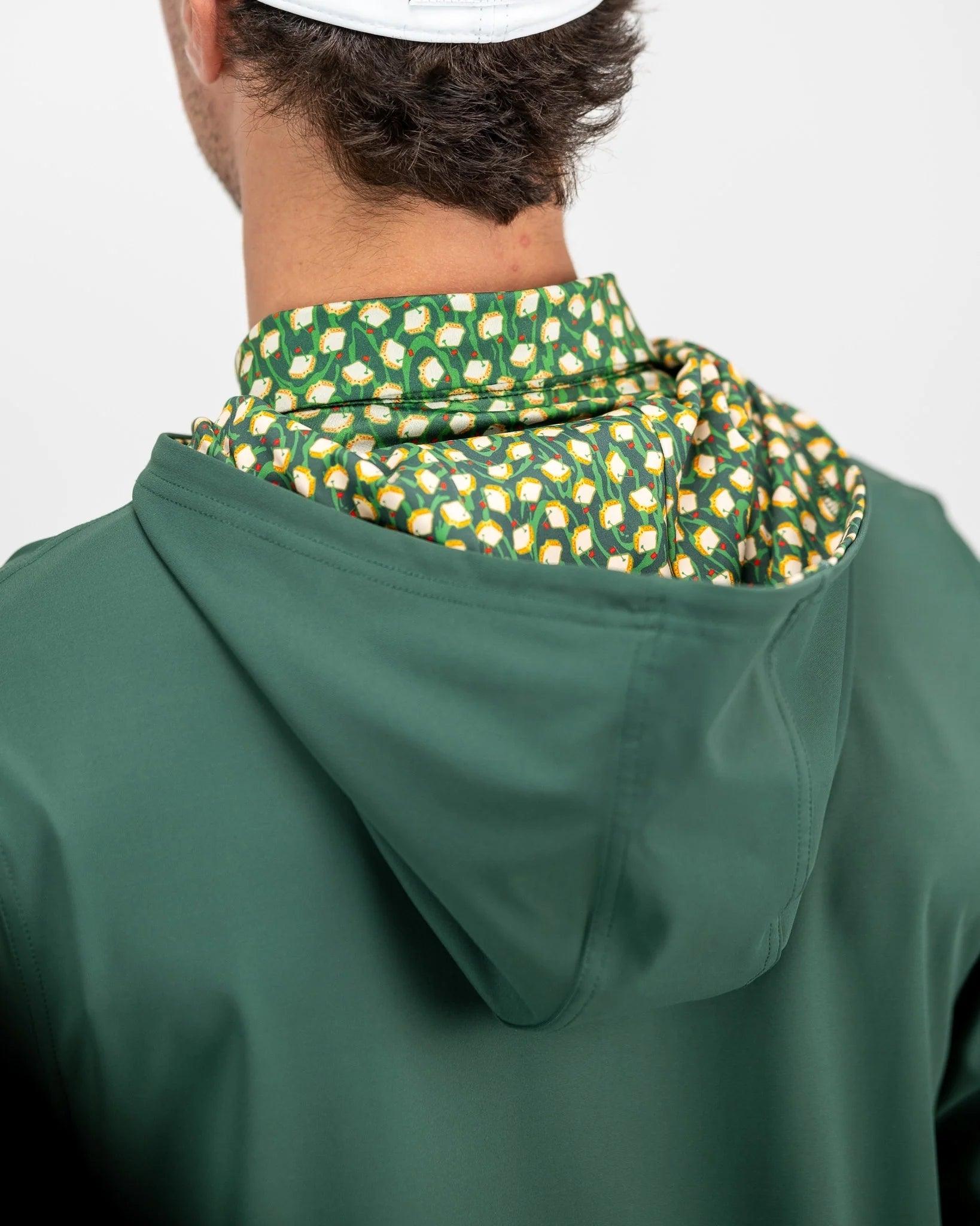 Performance Golf Hoodie Green Pattern The Master Sandwich Flag outerwear