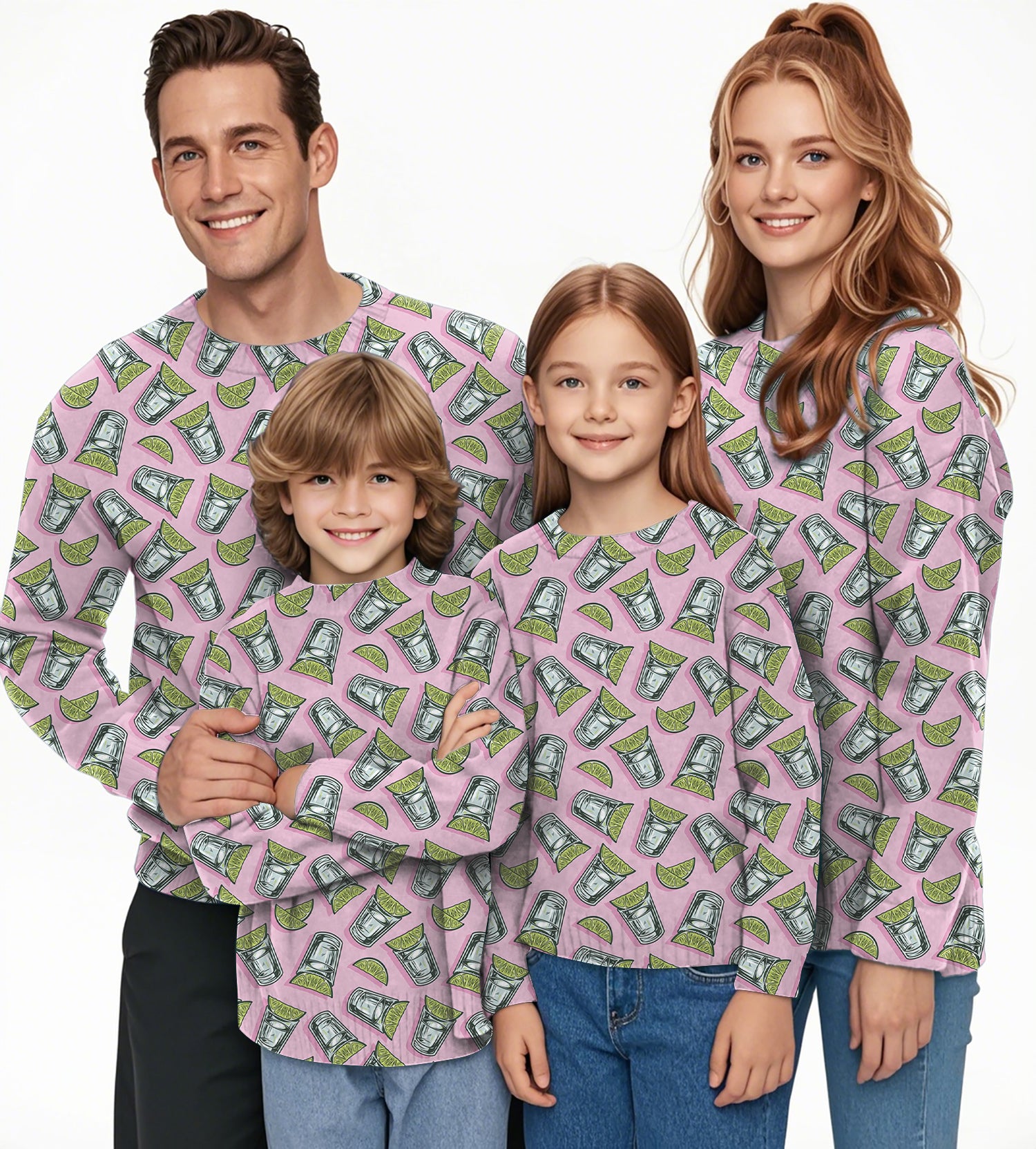 Ice tea Crewneck Pullover Ugly Sweater Men Women boy girl family