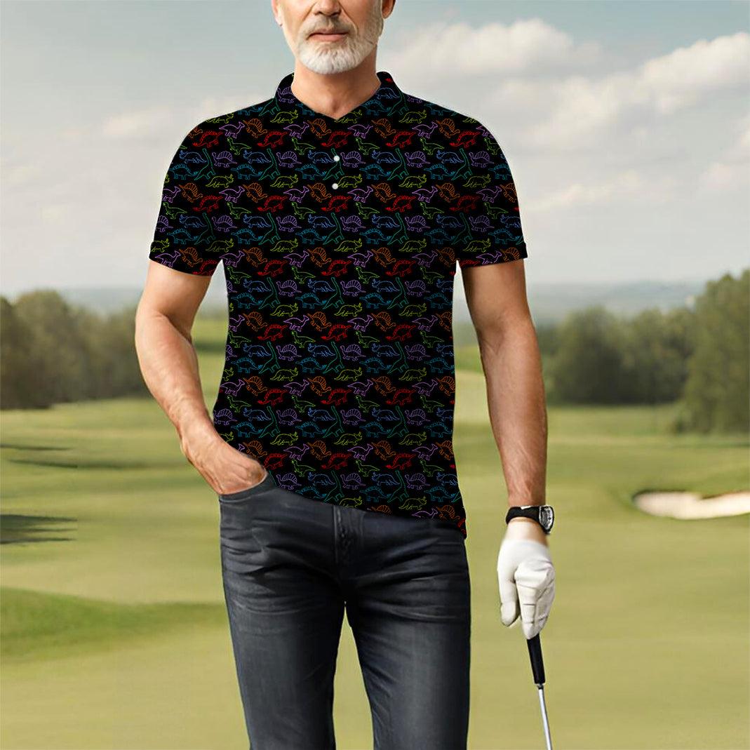 Men's Electric Dinos golf polo