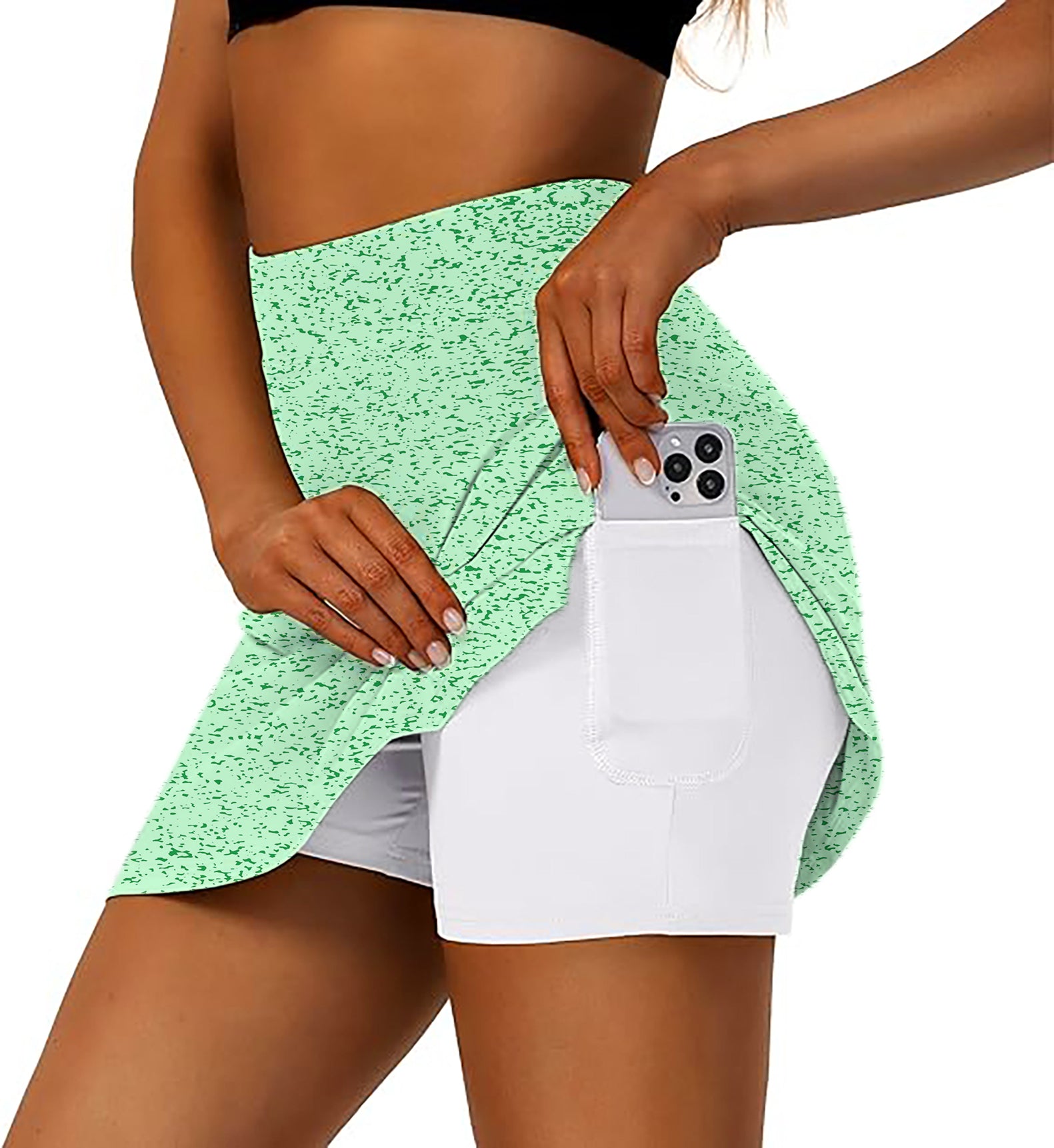 Women's Graffiti Greens Golf Skirts Inner Shorts Pocket