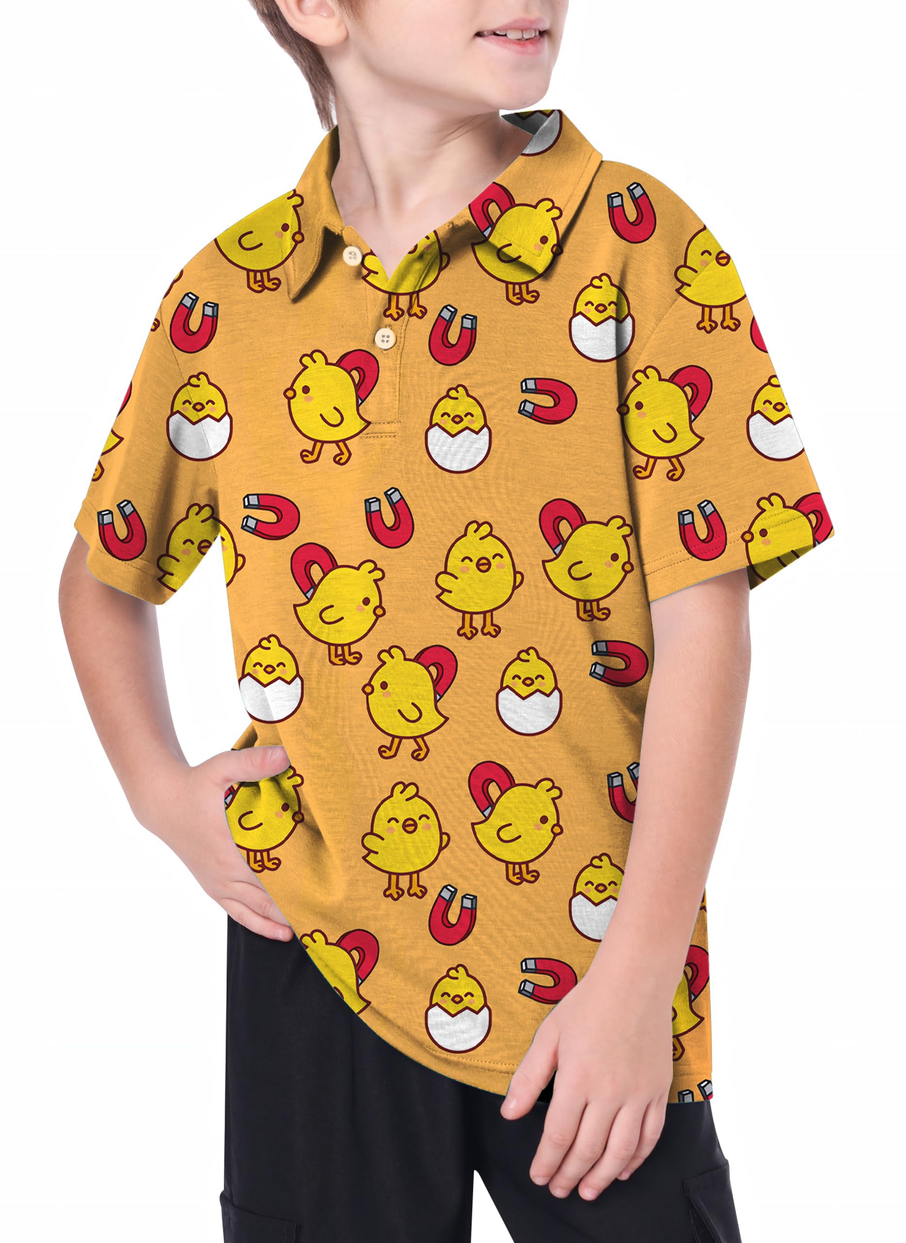 Youth Yellow chick Golf Polo