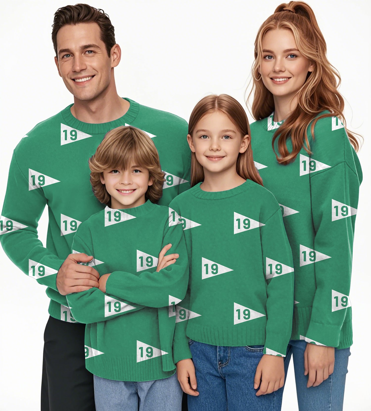 19th hole-38 Crewneck Pullover Ugly Sweater Men Women boy girl family