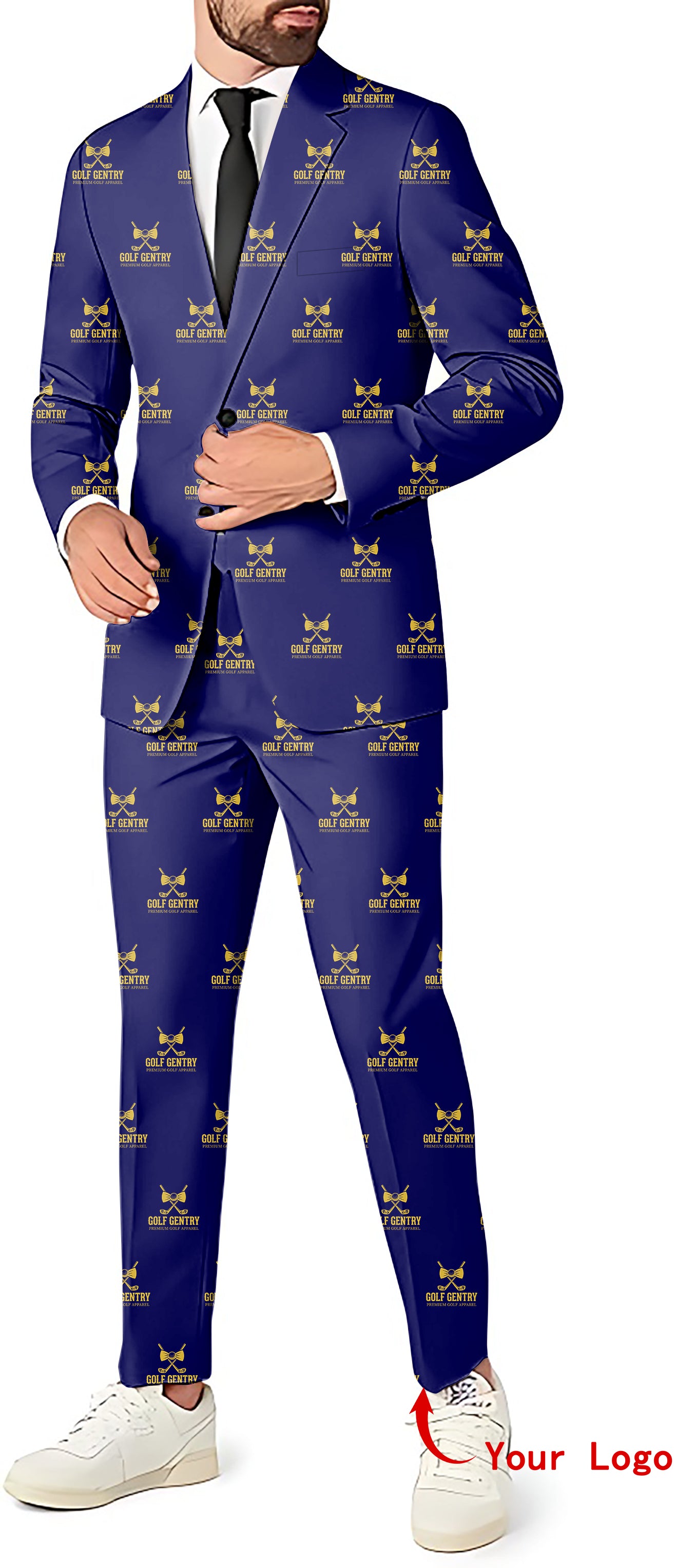 Custom Company Sport Team Logo Face  Men's Party Costumes-Theme Party 2 or 3pcs Suit set-Blazer Pants & Vest