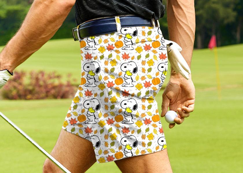 Men Snoopy and Woodstock Golf Shorts