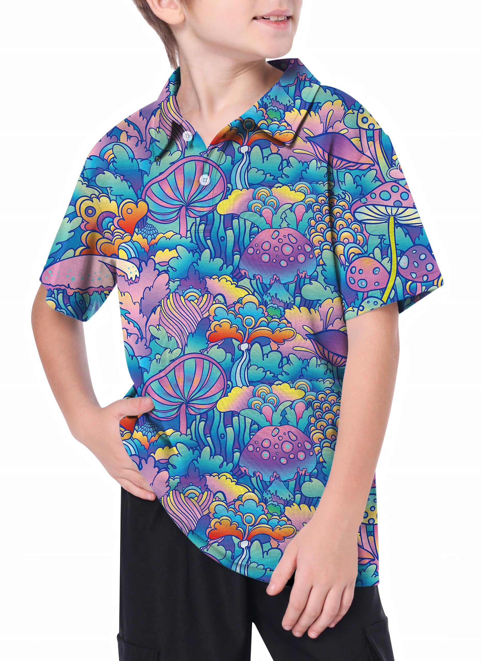 Youth magic mushroom Golf Polo