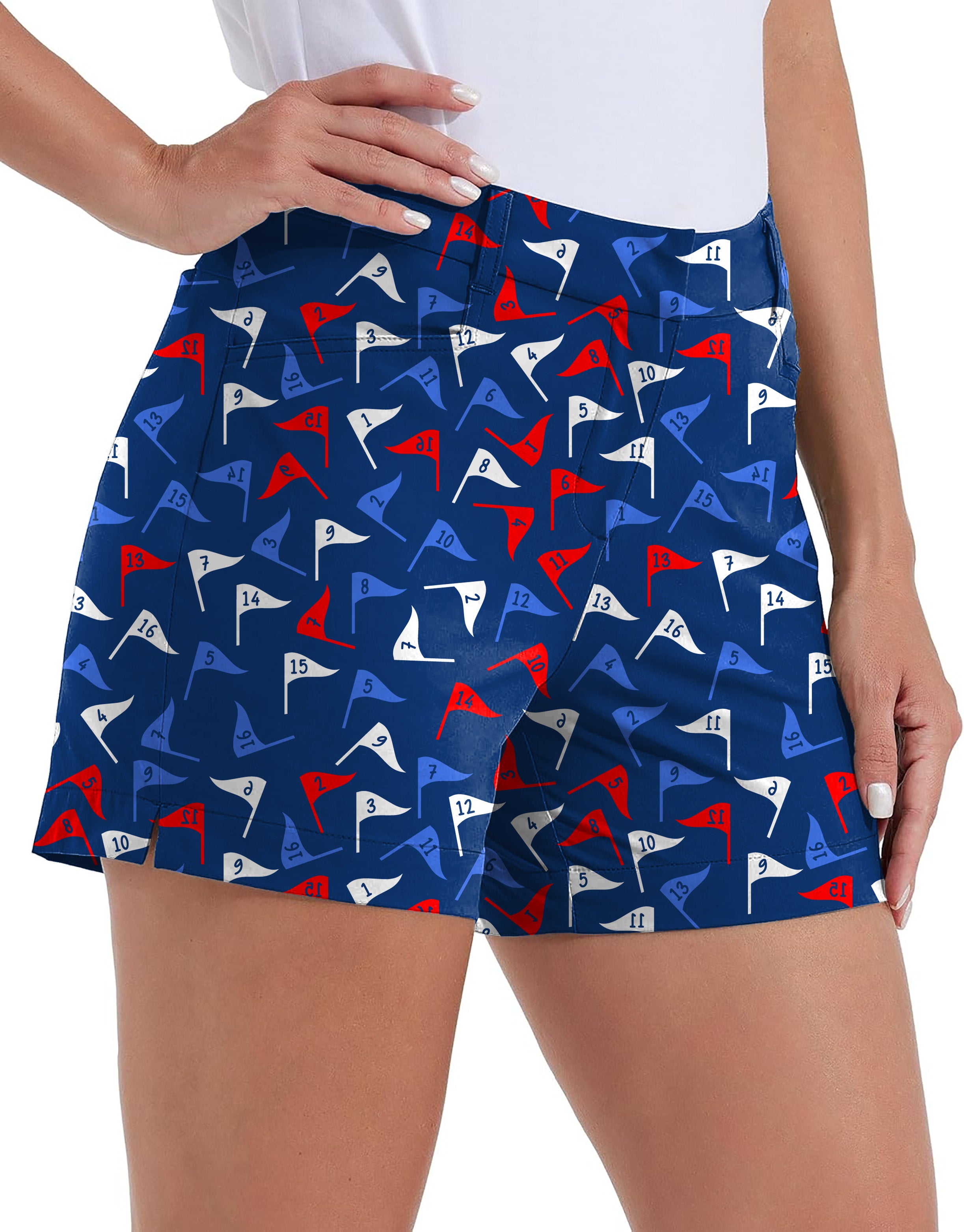 Flag Tap Own Logo 4.5/7/10" Golf Shorts Quick-Drying Woman Outdoor Casual Shorts With Pockets Waterproof