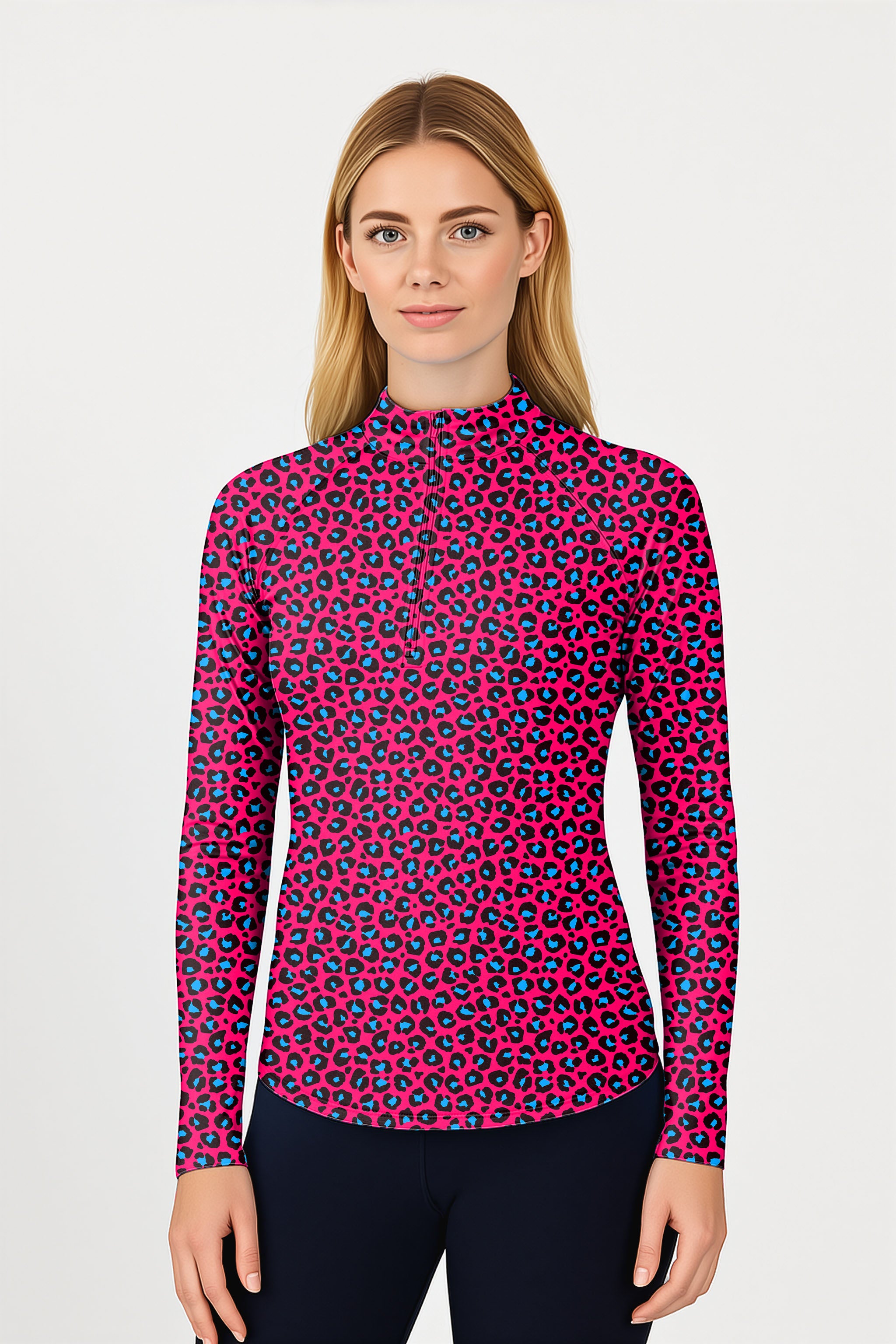 Red Jaguar  Women's Golf Active 3/4 Zip Top