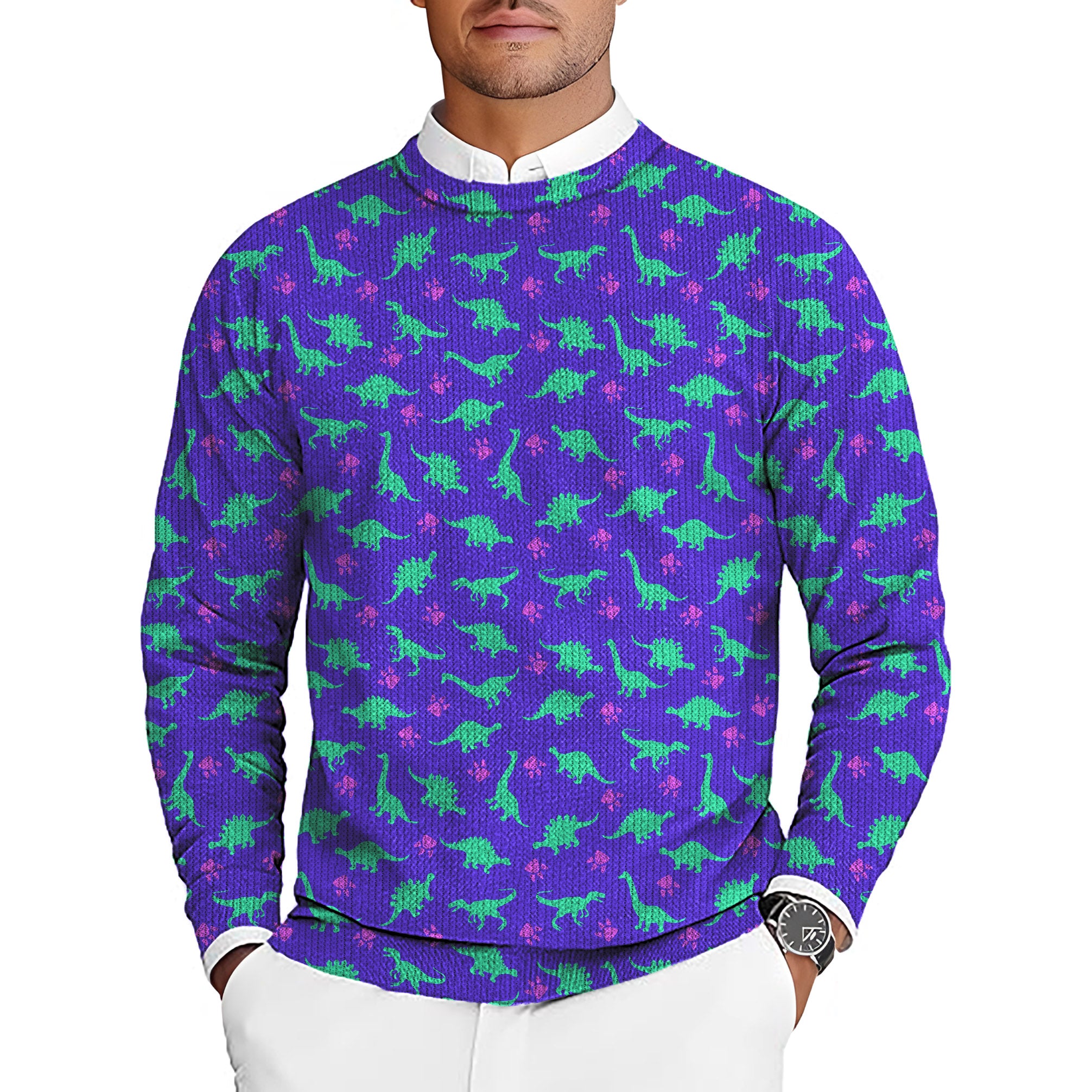 Land Before Time Men's Golf Crewneck Pullover Sweaters Ugly Sweater