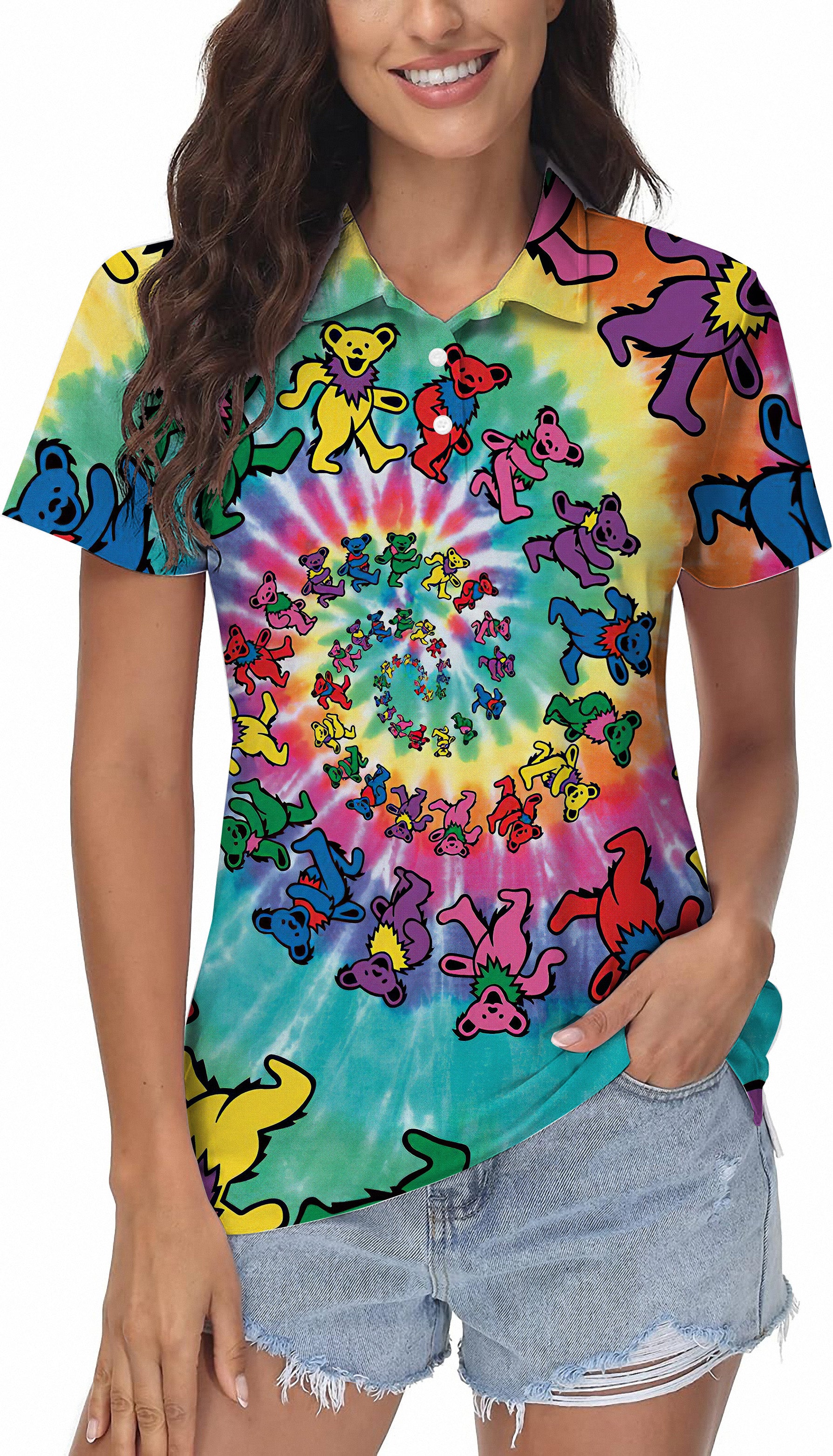 Kaleidoscope Koala Women's Golf Polo