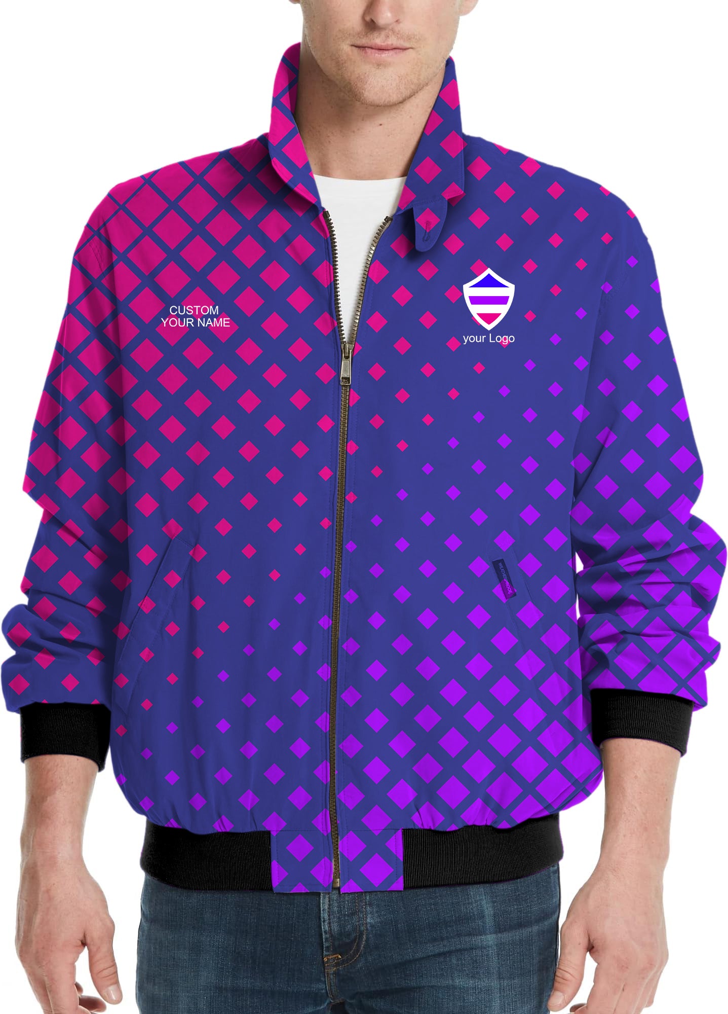 blue purple pink sport Team-Men's Golf Windbreaker Light Jacket