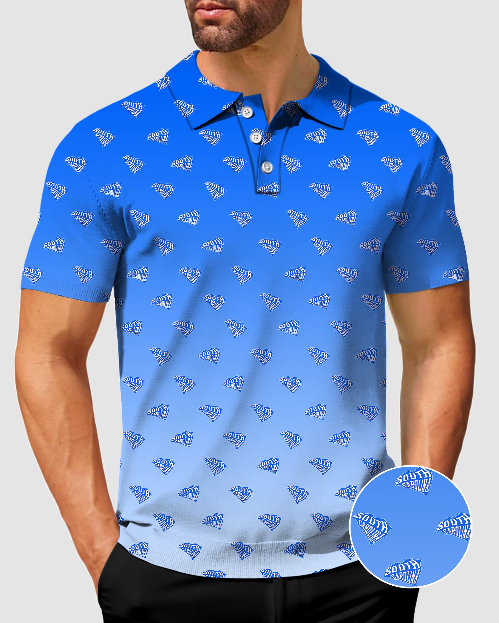 Men's Blue South Carolina Polo