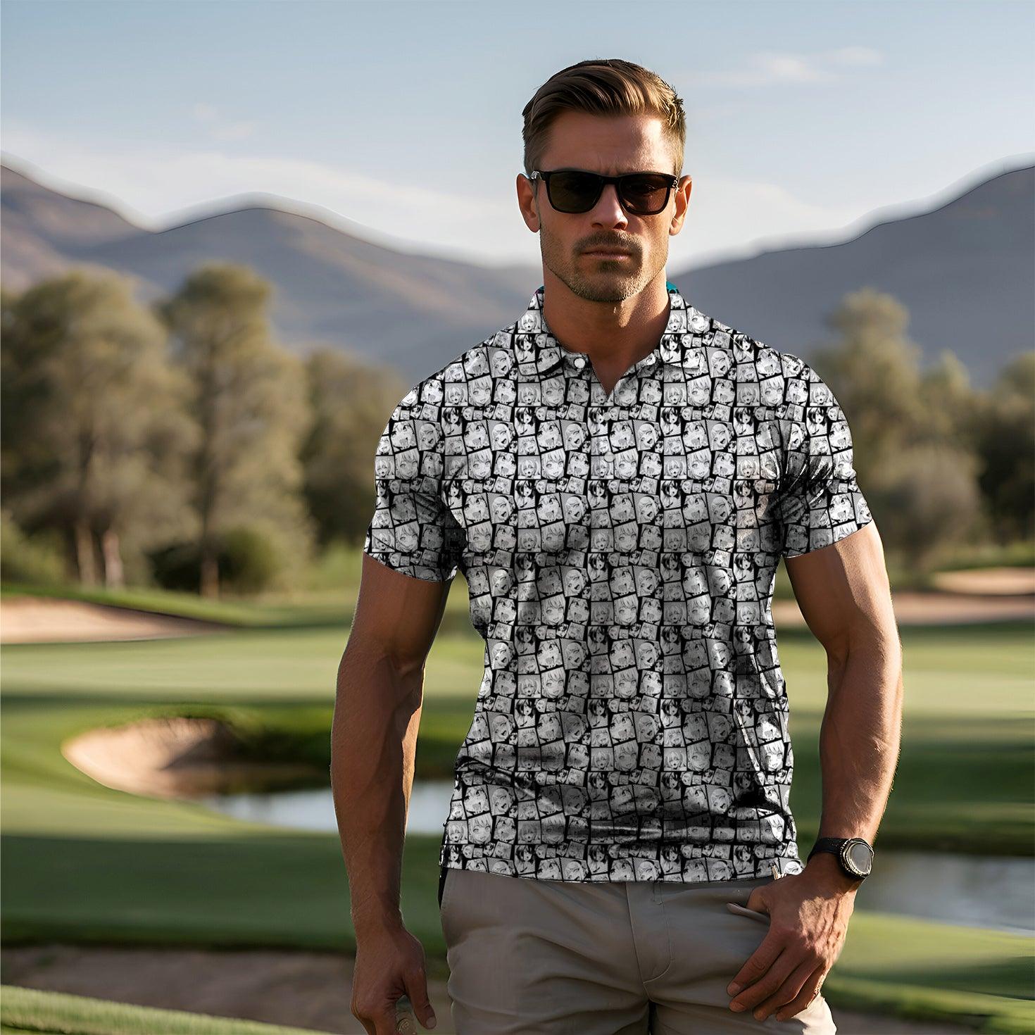 Sexy Comic Girl Men's golf polo