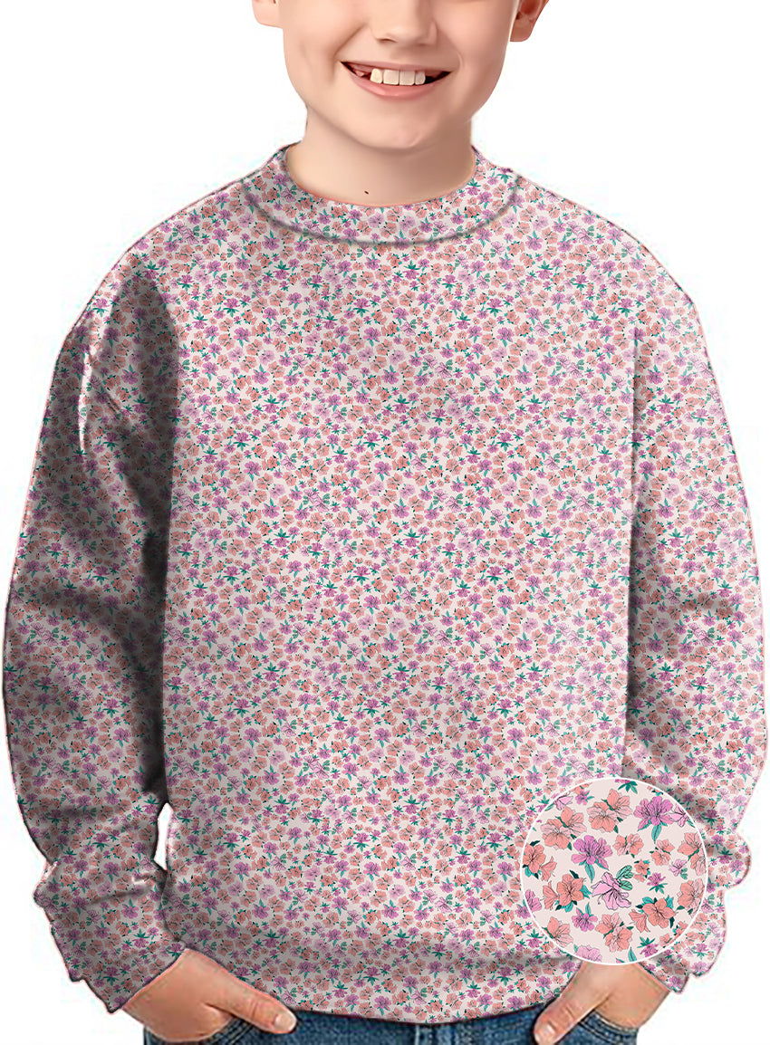 Flower World Crewneck Pullover Kids Ugly Sweater
