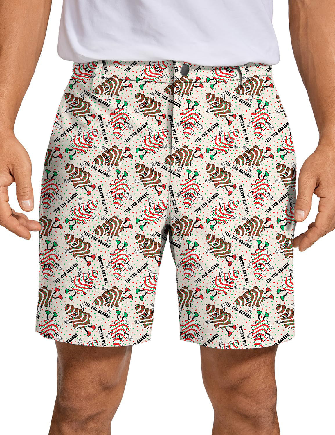 Men's Cake Christmas Golf Shorts