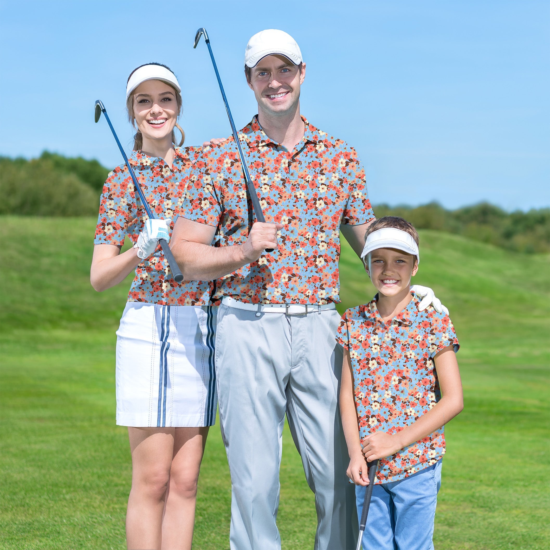 Family Light Tropical flowers set Golf Championship Trophy tournament
