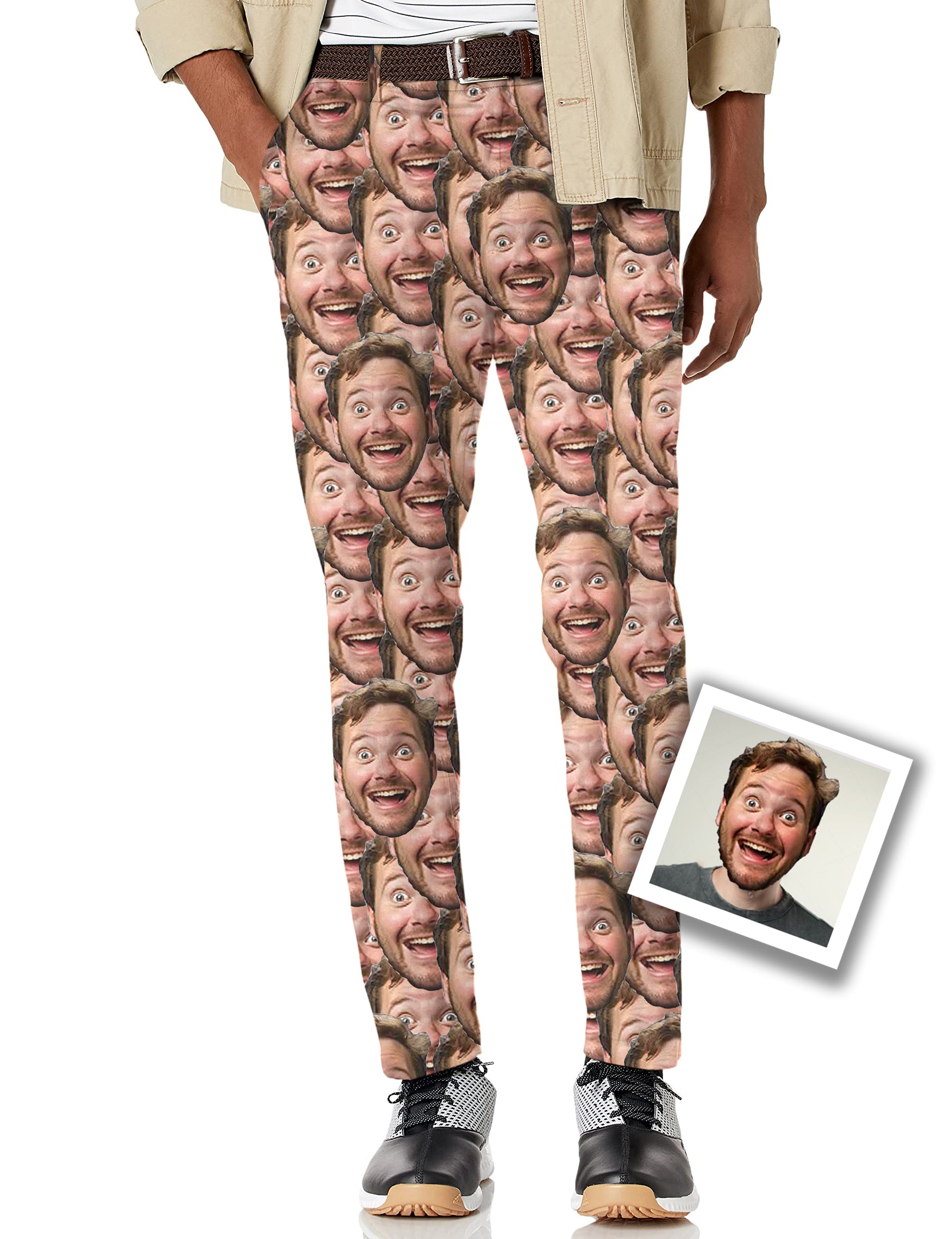 Men's Custom Photo All Faces Stretch Golf Pants