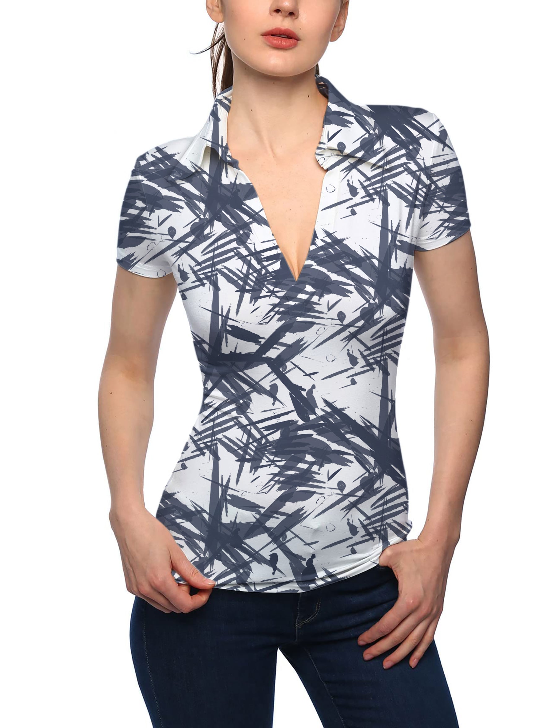 Women's Shodo V Neck Golf Polo
