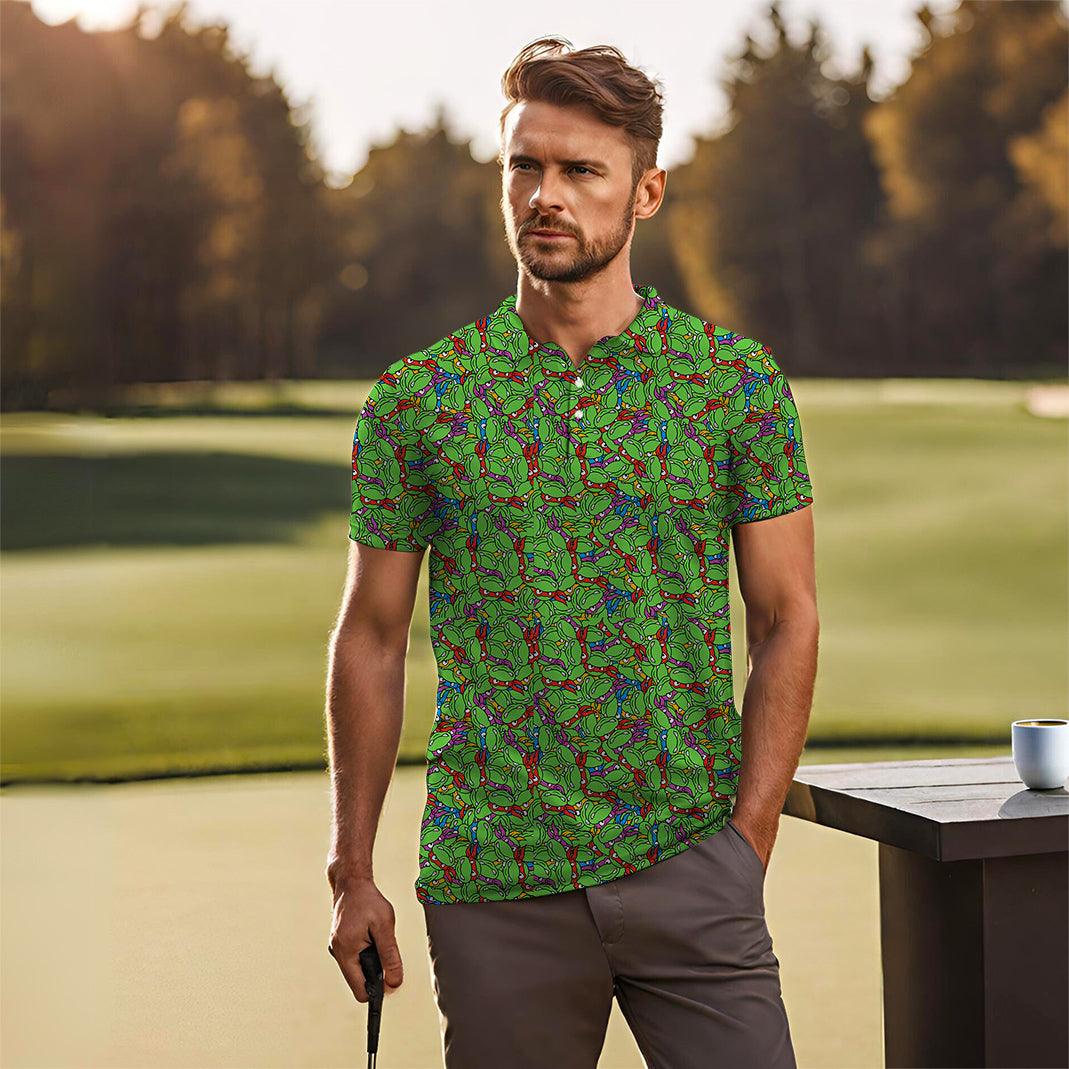 Men's golf polo-TMNT - Mean Green