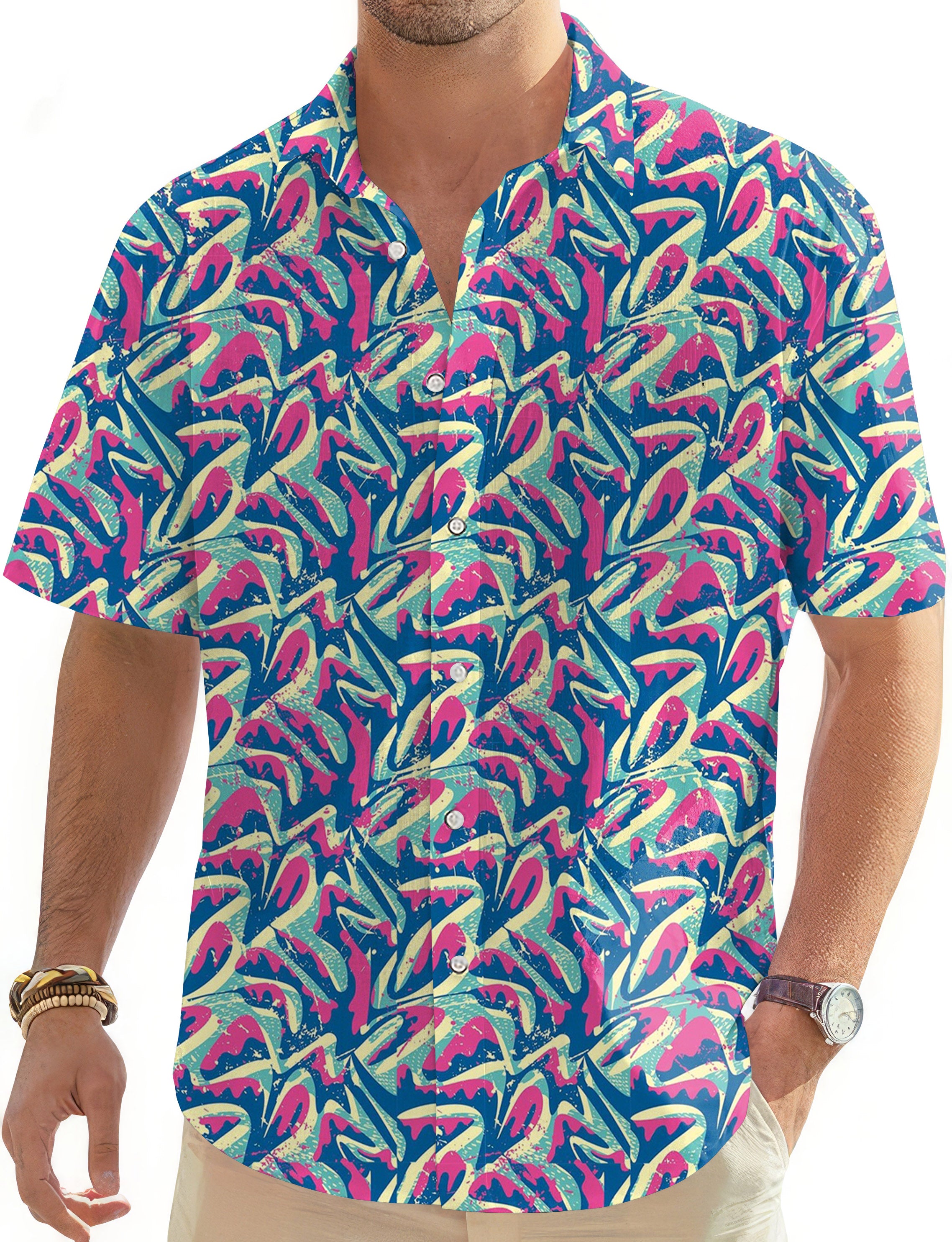 Brilliant Life-Men's Golf Hawaiian Shirts Button Down Shirt